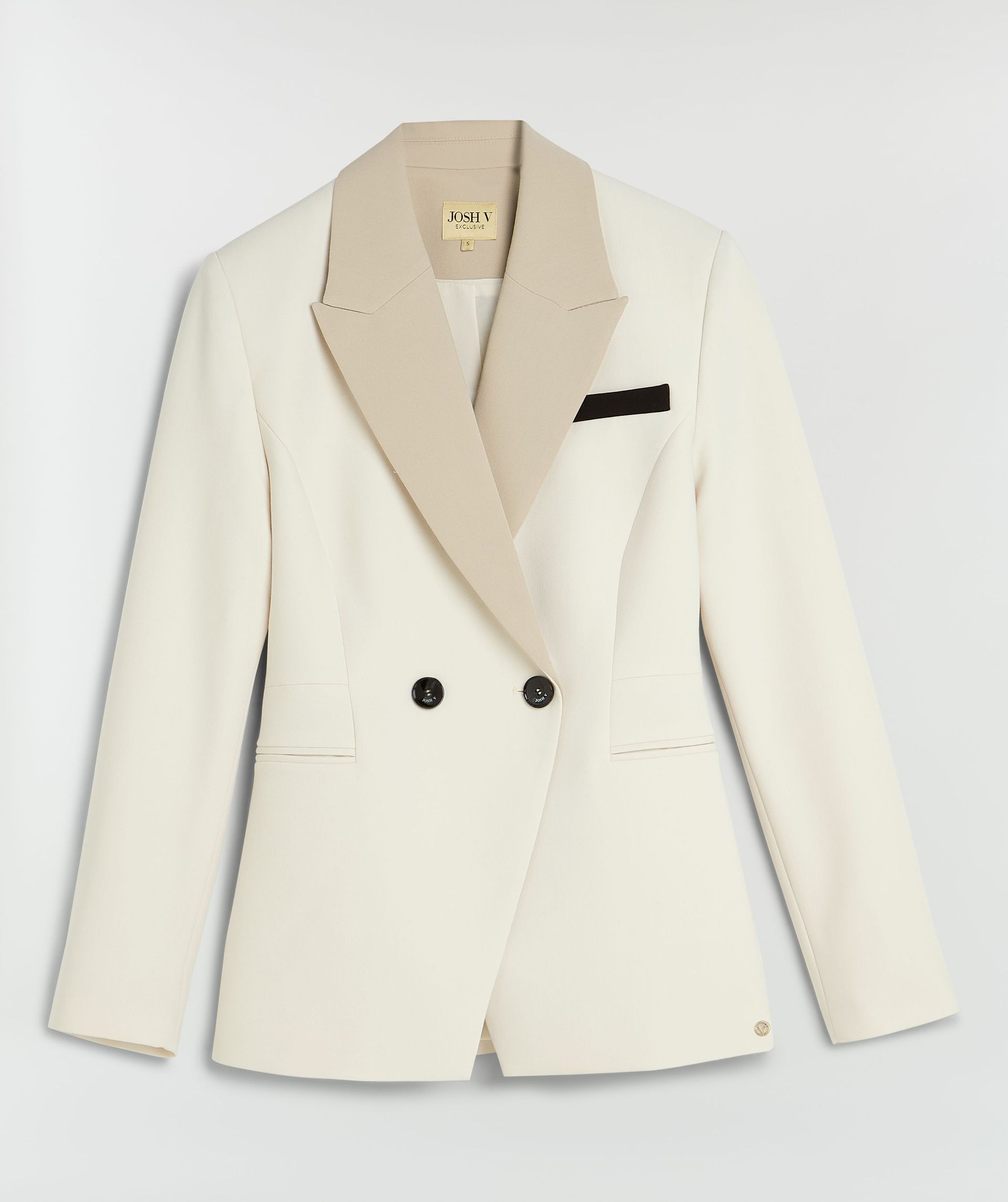 KENNY fitted blazer met contrast effect