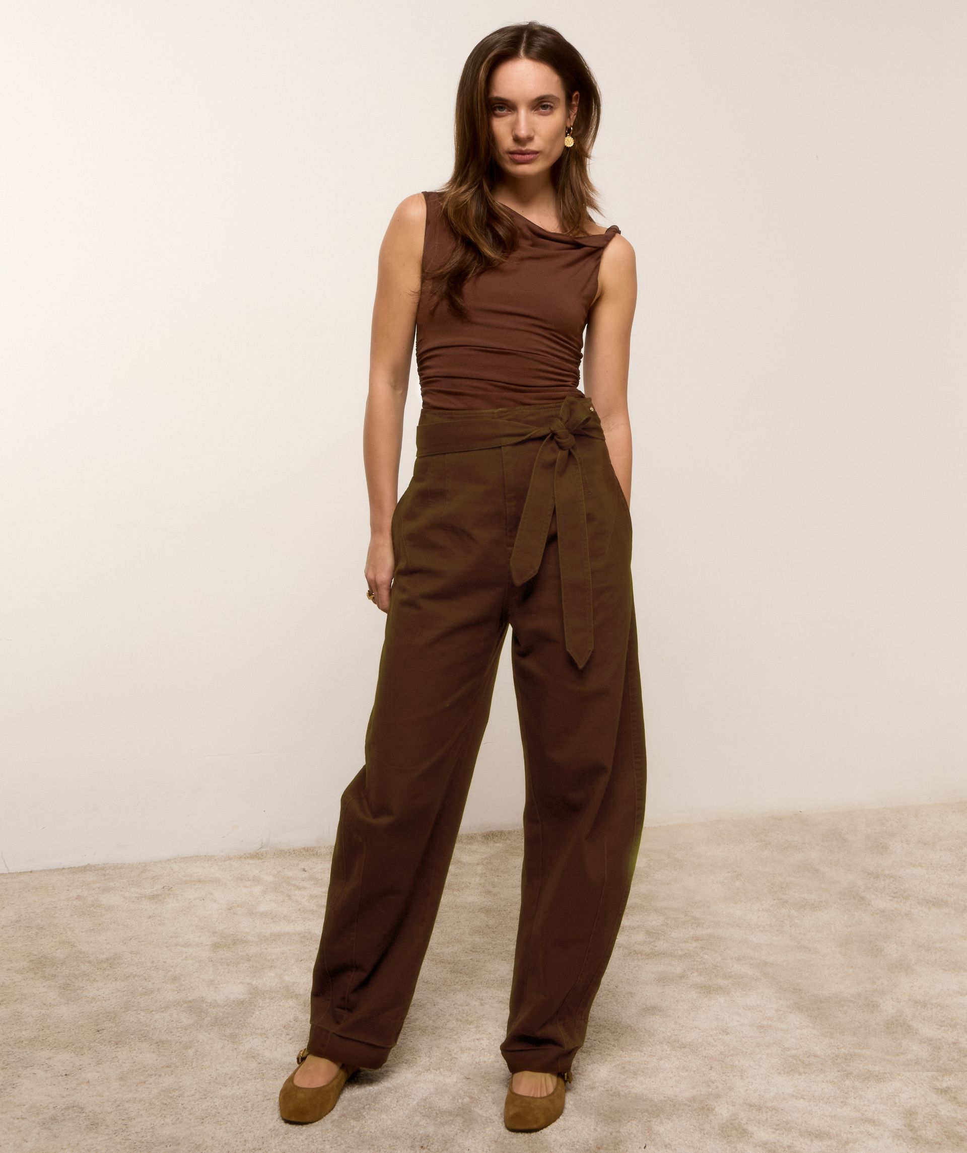 JV-KIAN high-rise balloon-fit trousers