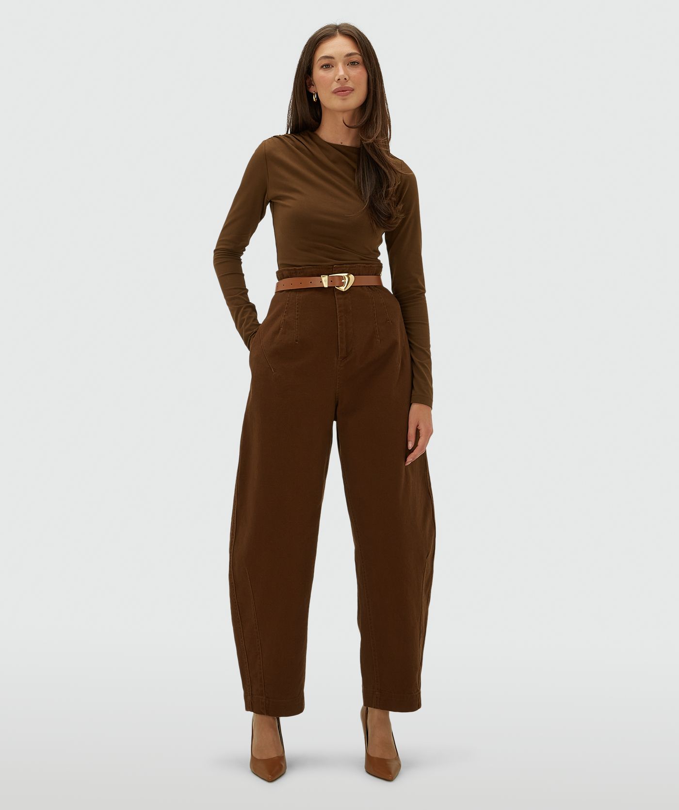 JV-KIAN high-rise balloon-fit trousers