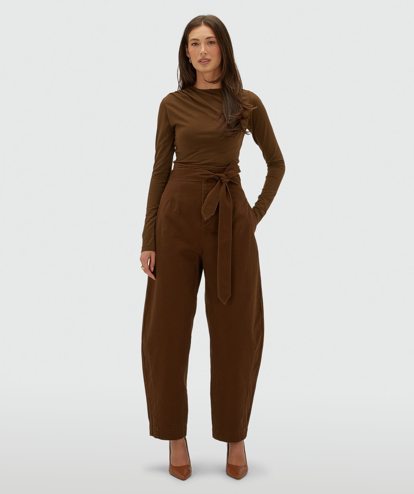 JV-KIAN high-rise balloon-fit trousers