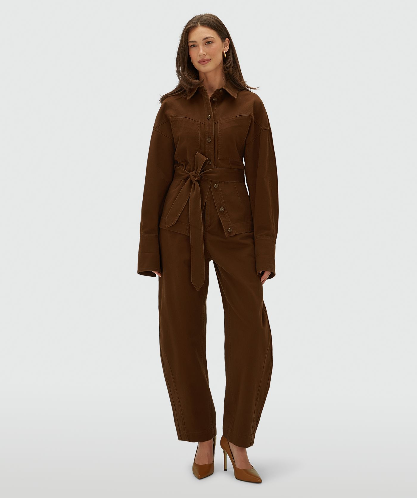 JV-KIAN high-rise balloon-fit trousers