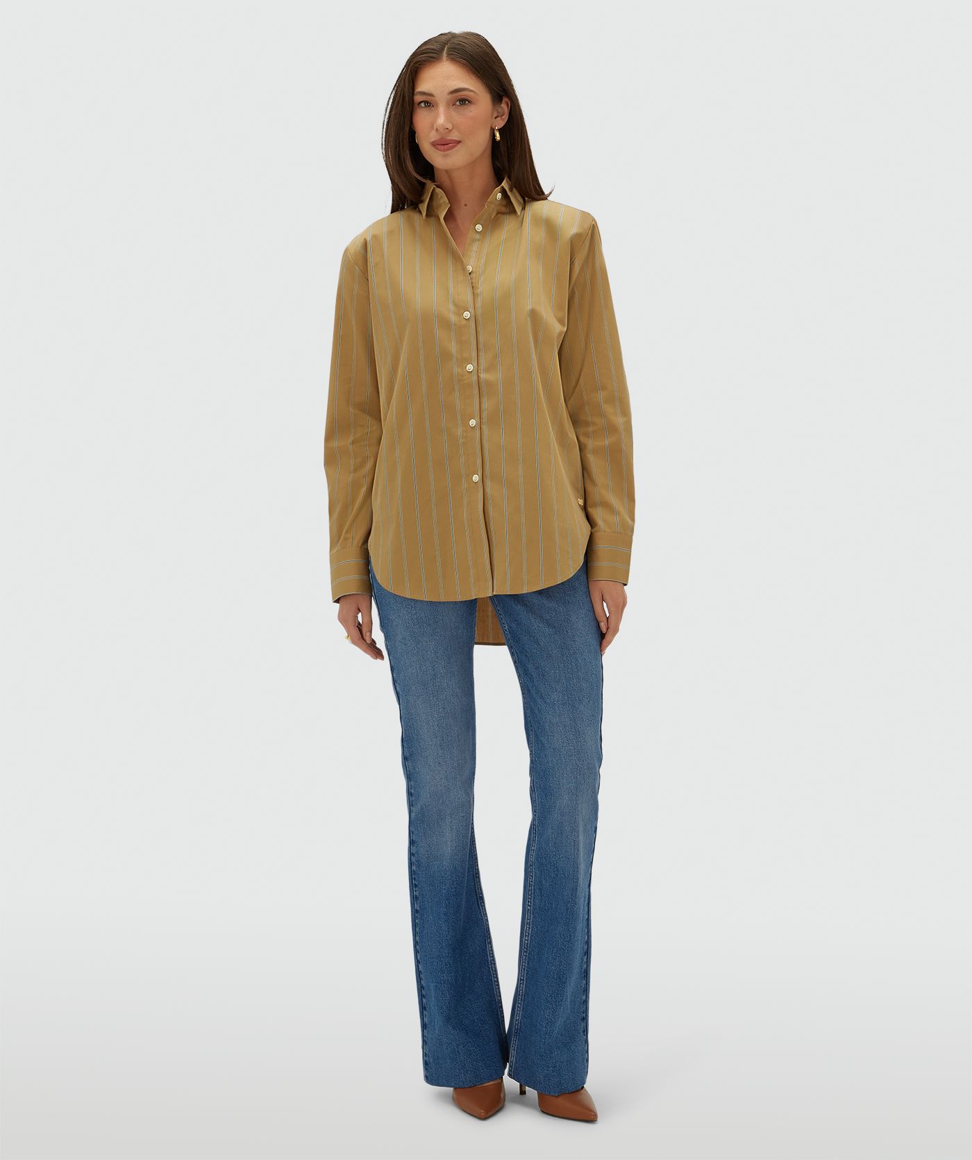 JV-KOLLY oversized striped blouse