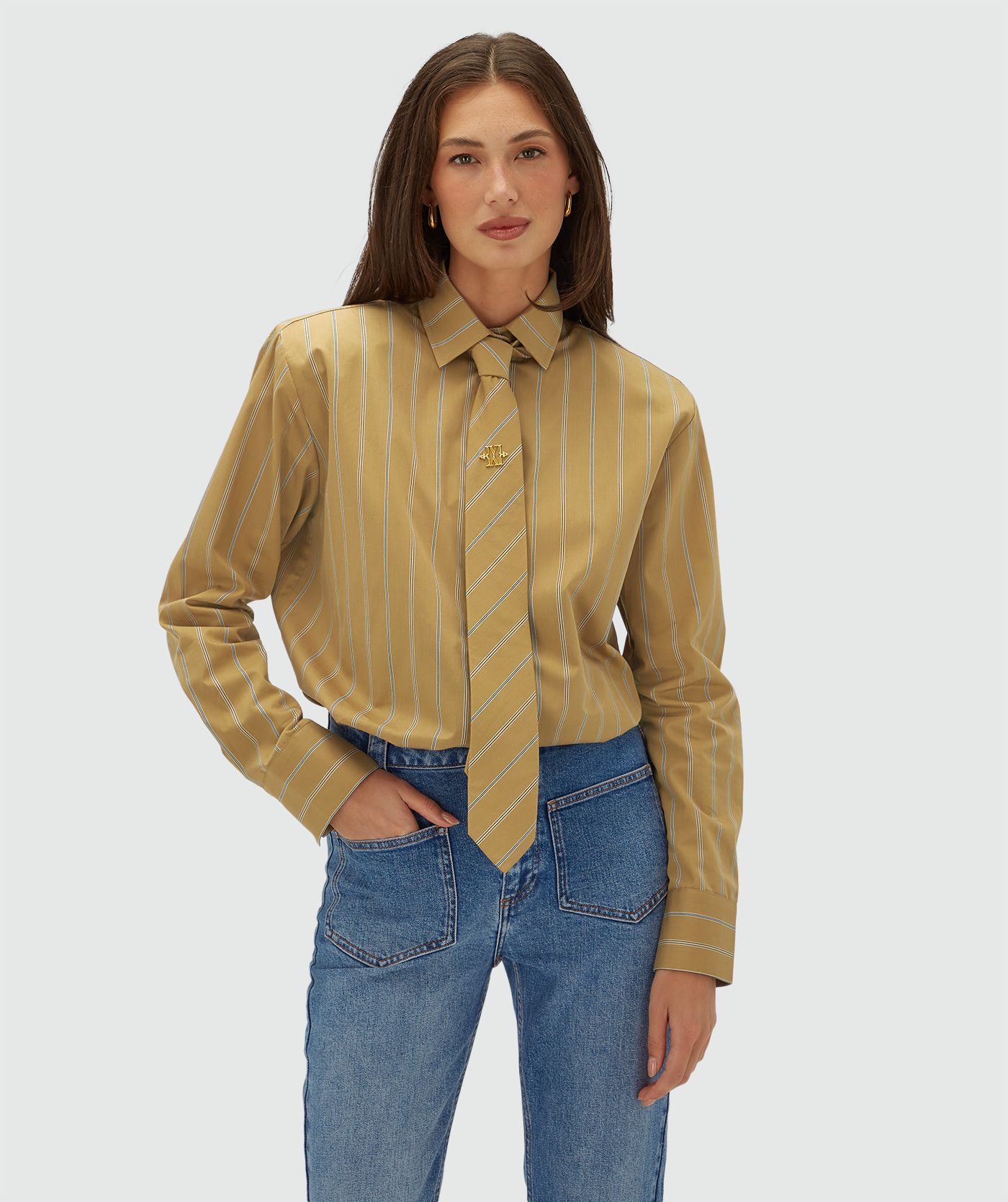 JV-KOLLY oversized striped blouse