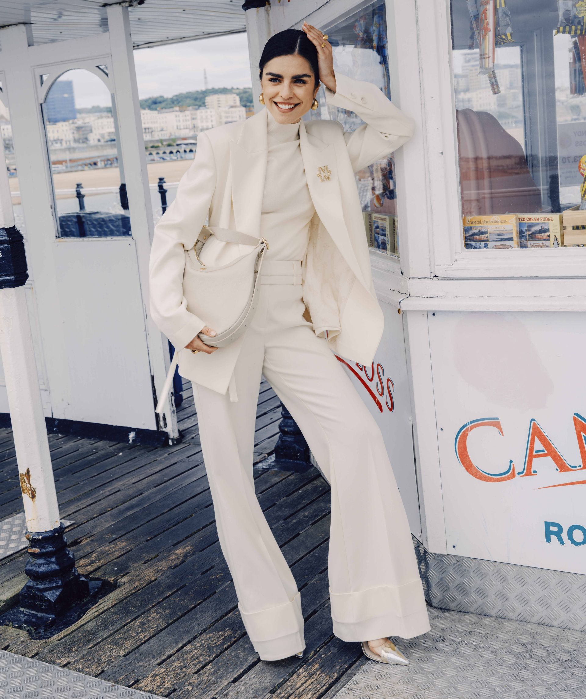 KORIEN mid-rise flared trousers