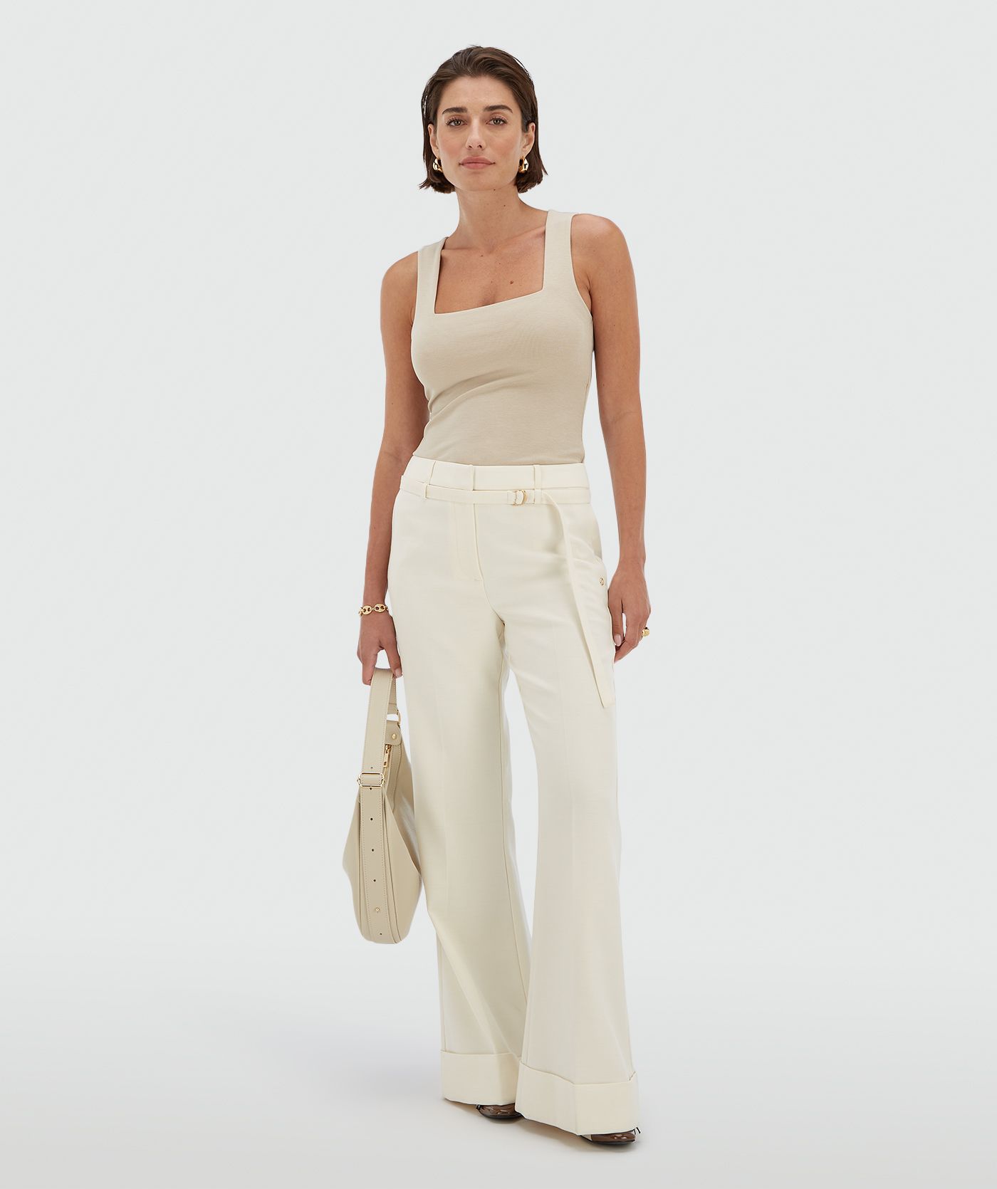 KORIEN mid-rise flared trousers