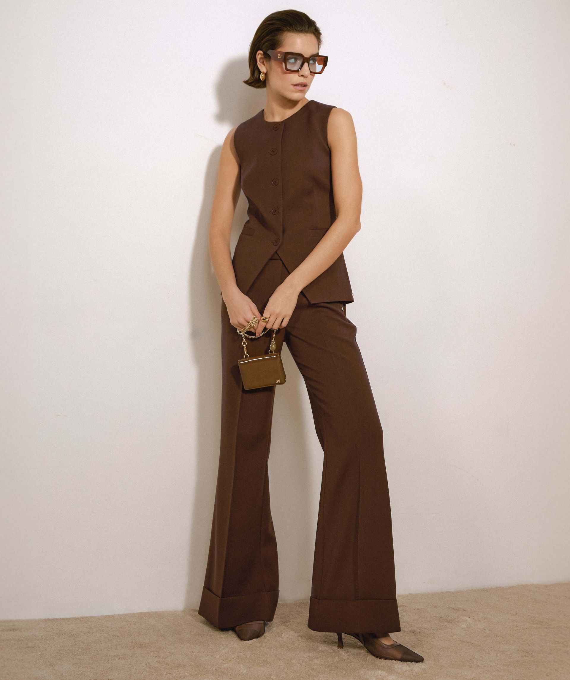 KORIEN mid-rise flared trousers