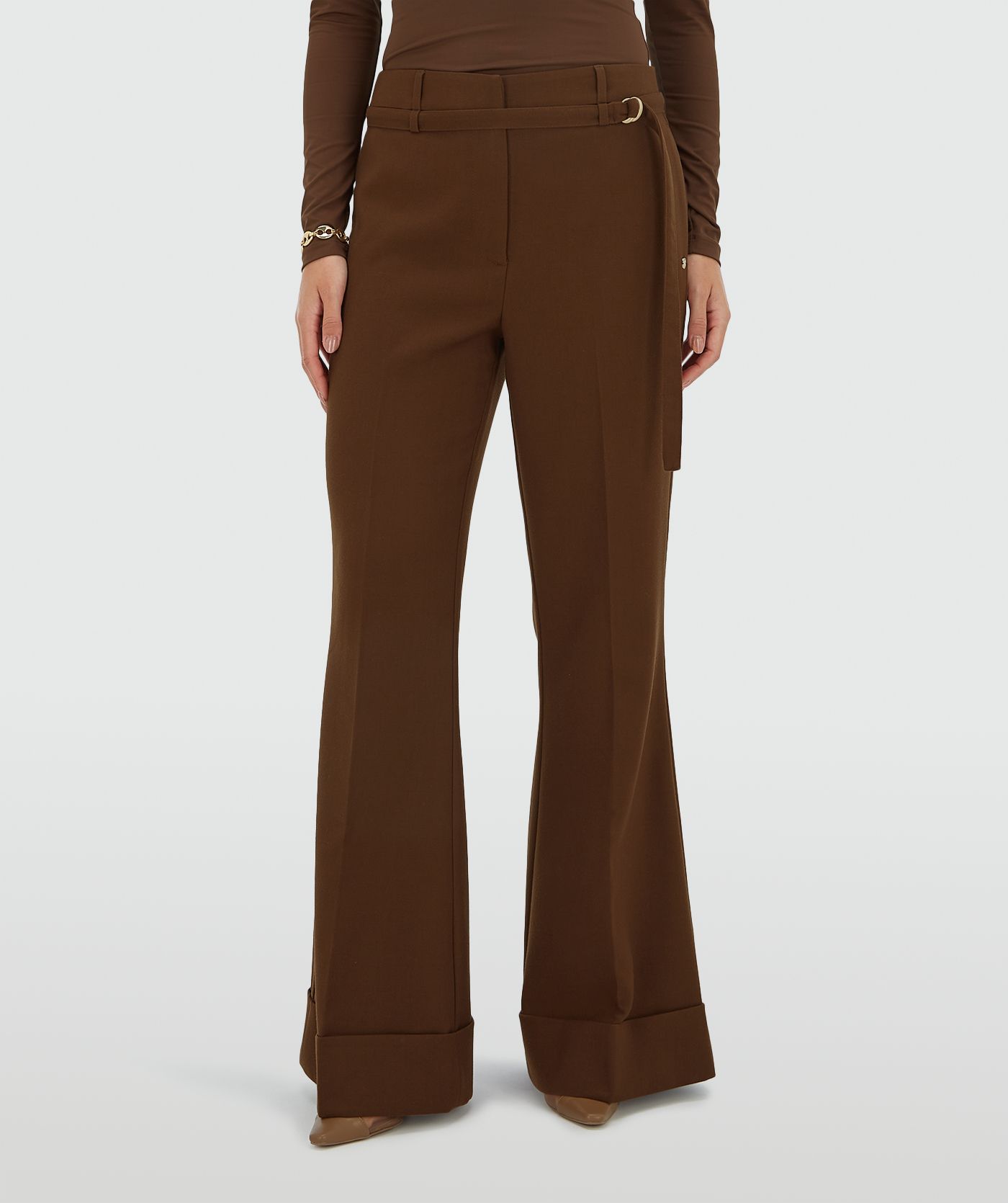 KORIEN mid-rise flared trousers