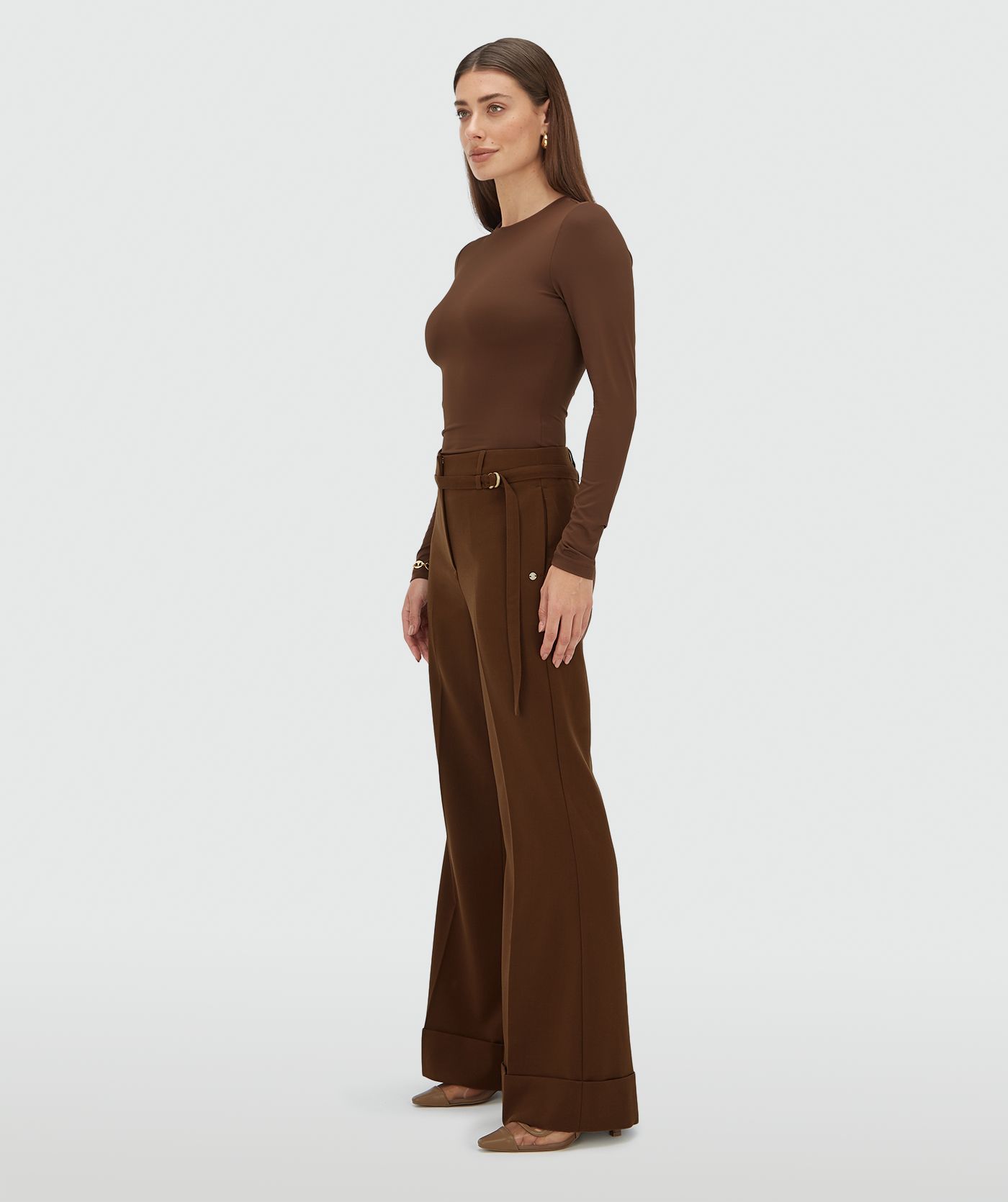 KORIEN mid-rise flared trousers