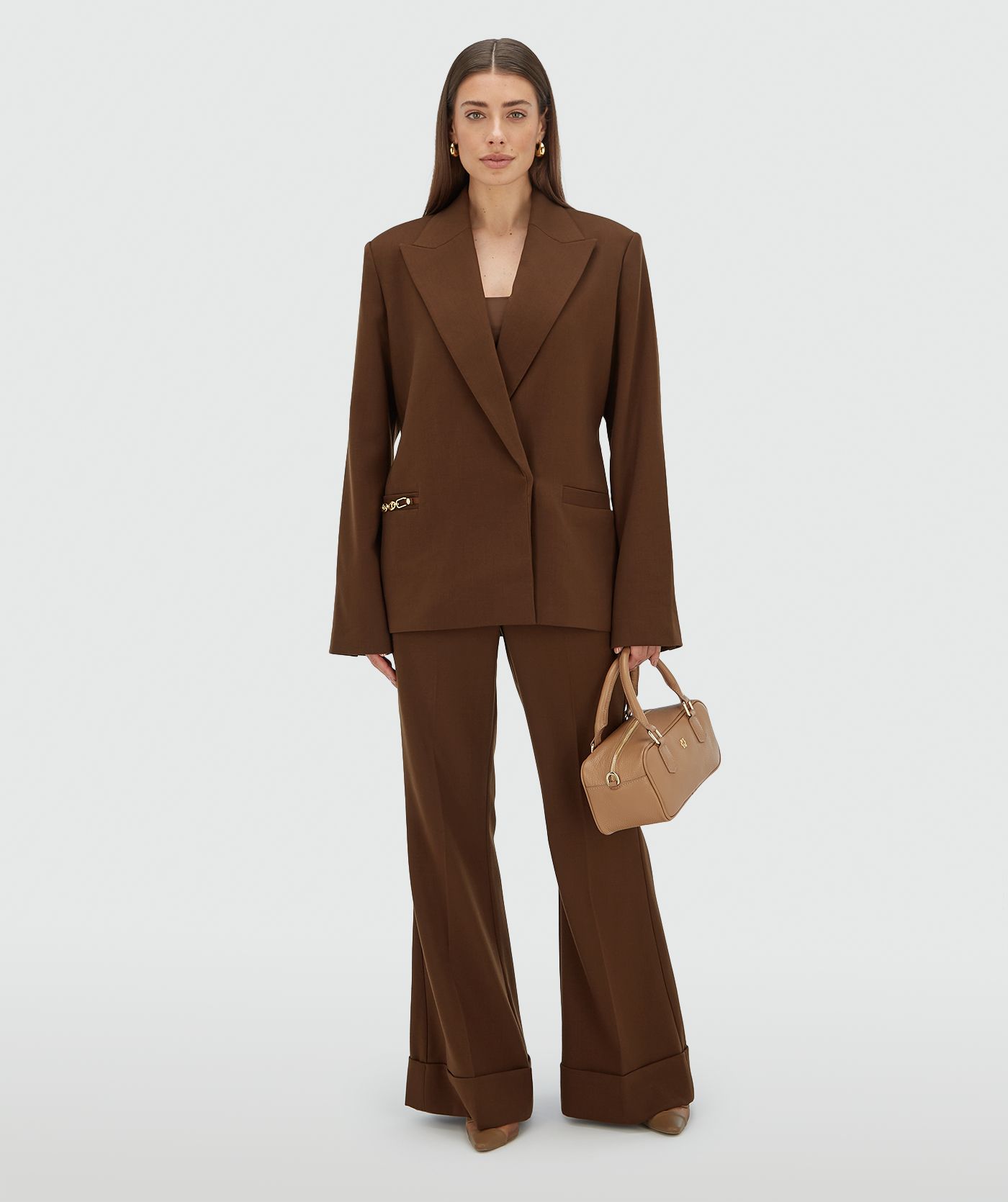 KORIEN mid-rise flared trousers