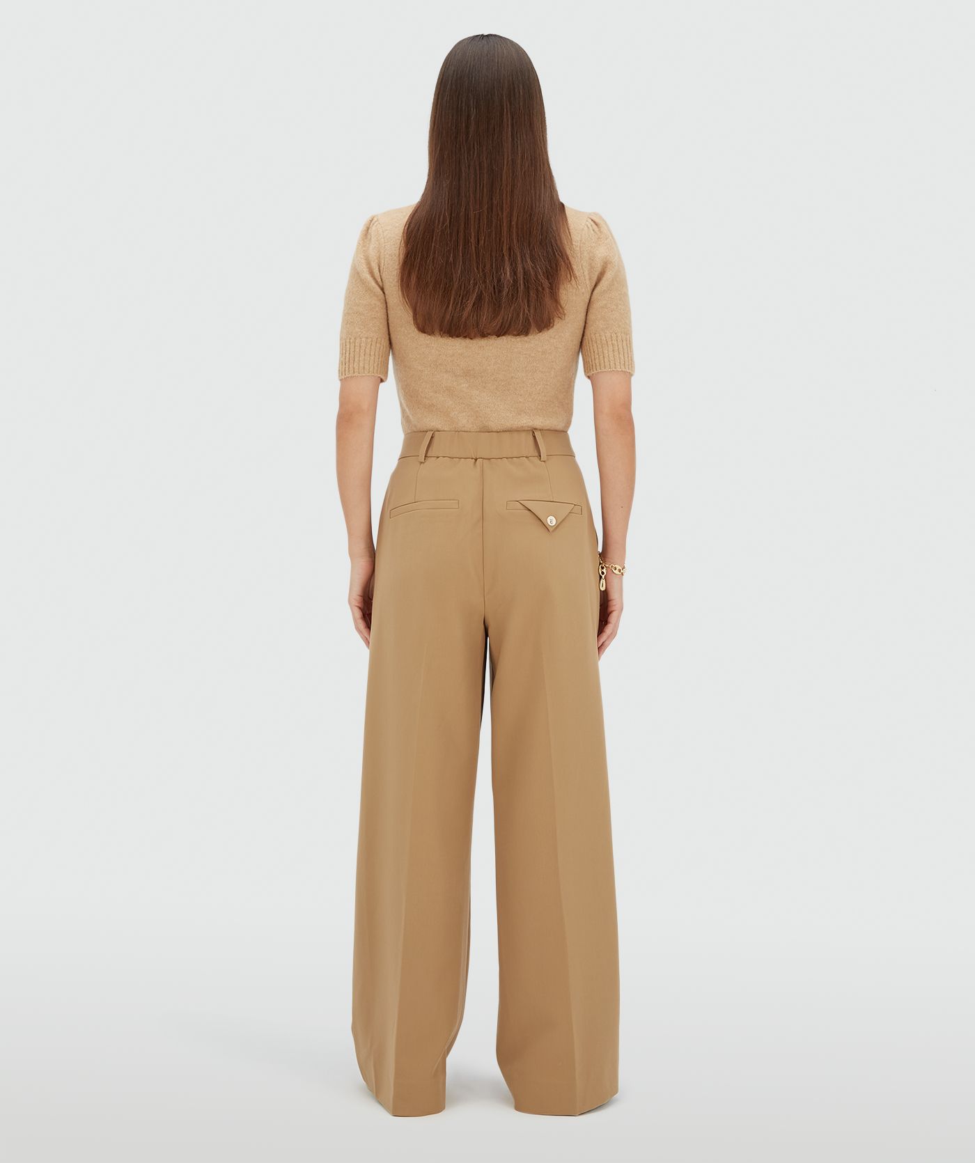 KYRIE mid rise wide leg pantalon