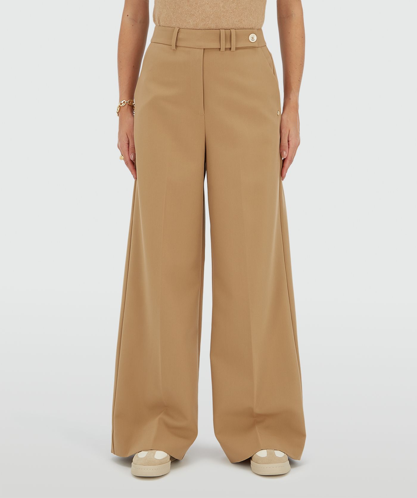 KYRIE mid rise wide leg pantalon
