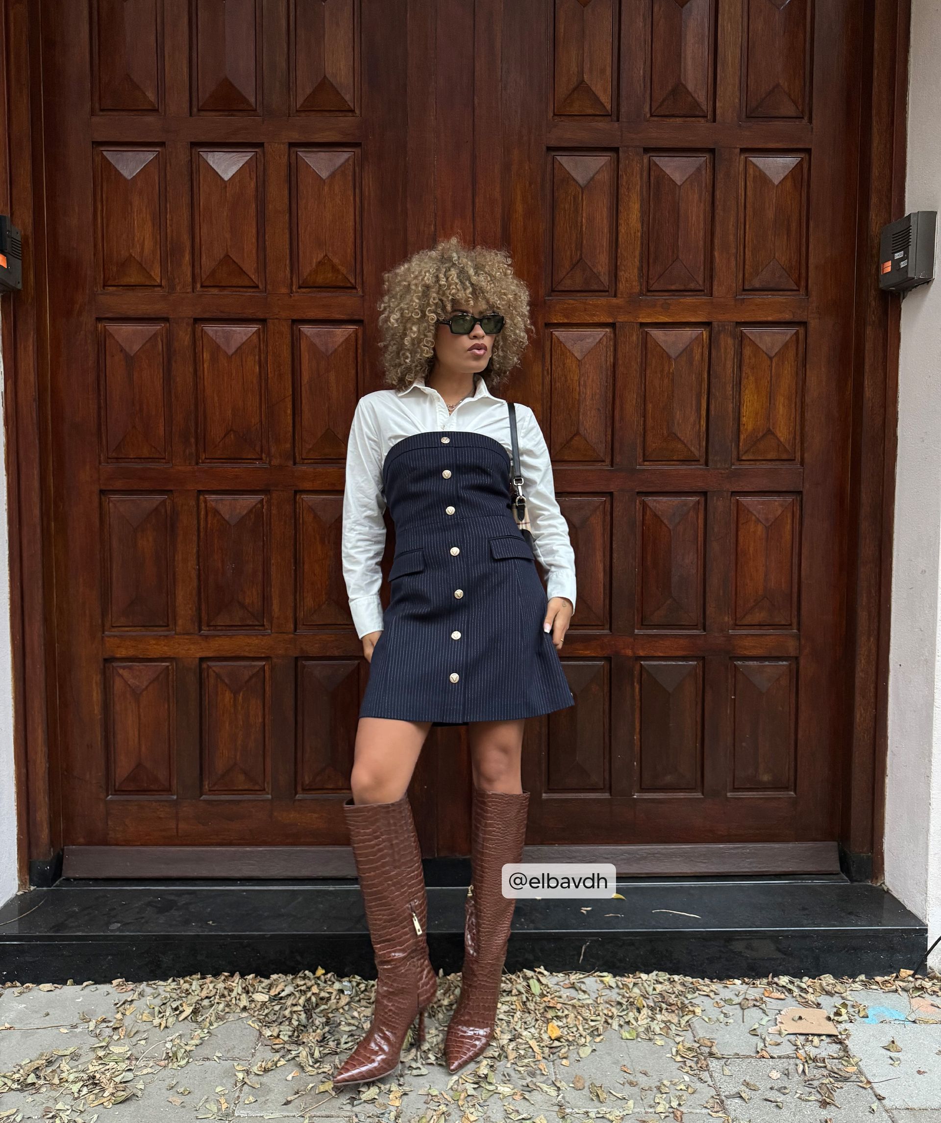 LAYLEE fitted mini jurk met pinstripe