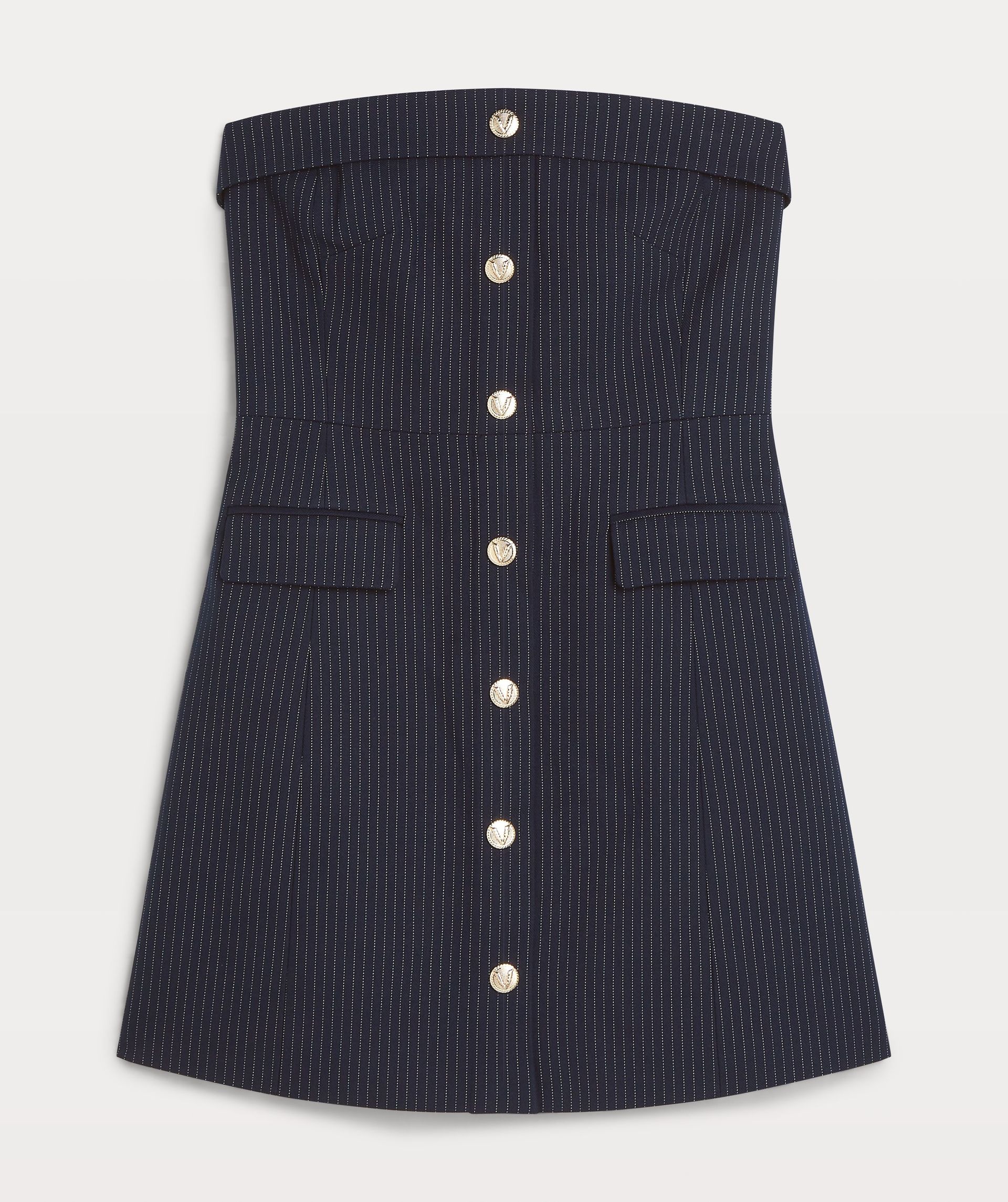 LAYLEE fitted mini dress with pinstripe