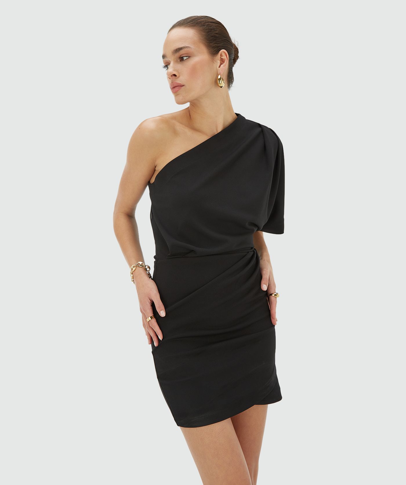 LEEORA one-shoulder dress