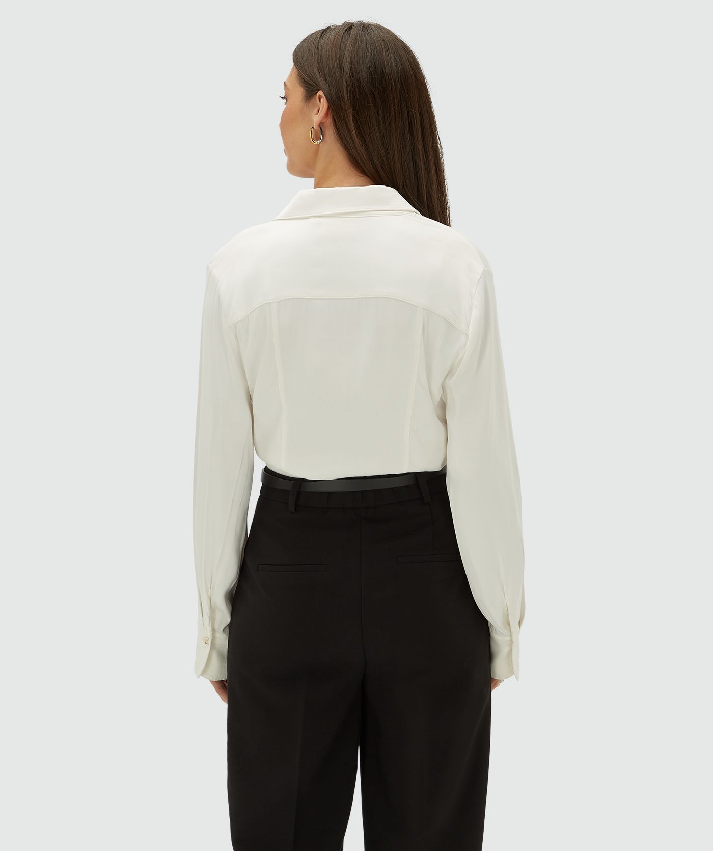 JV-LEIA regular fit satin bodysuit blouse