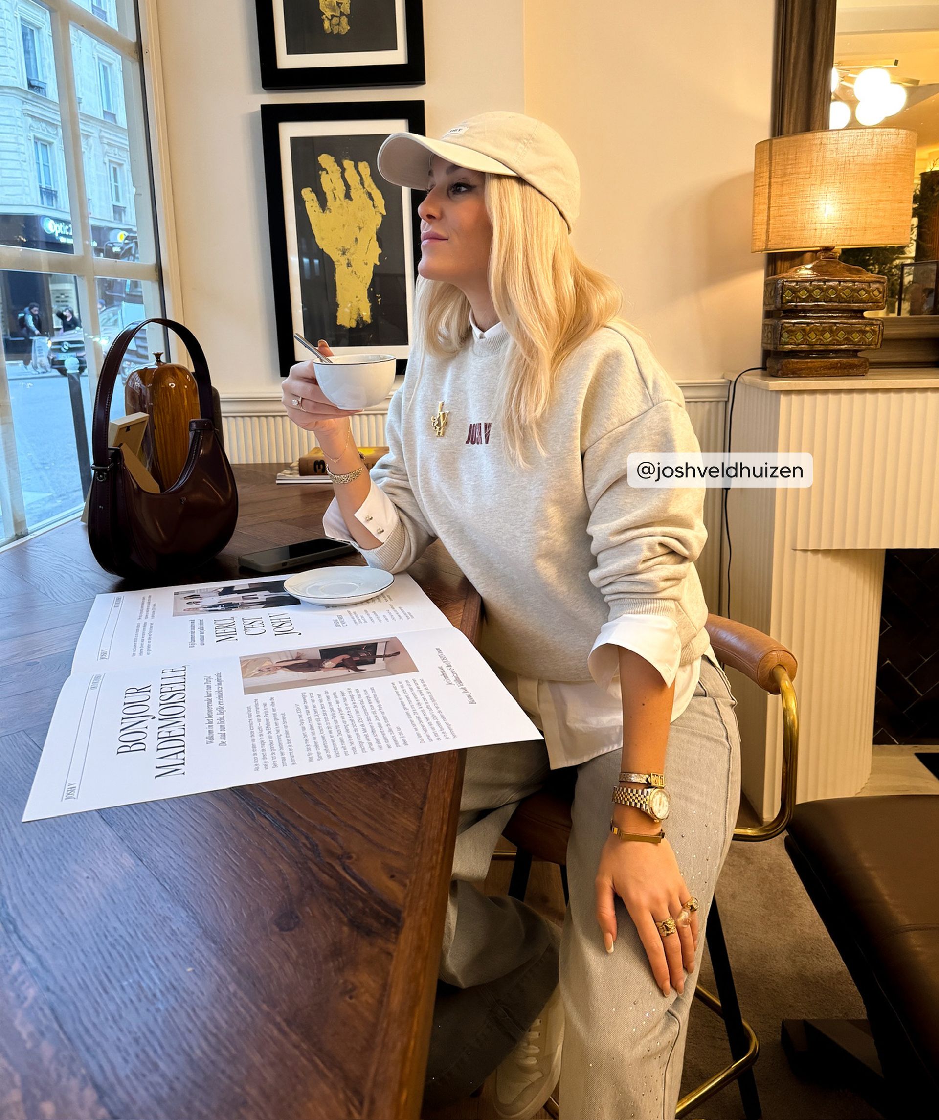 LENTHE regular fit sweater with logo