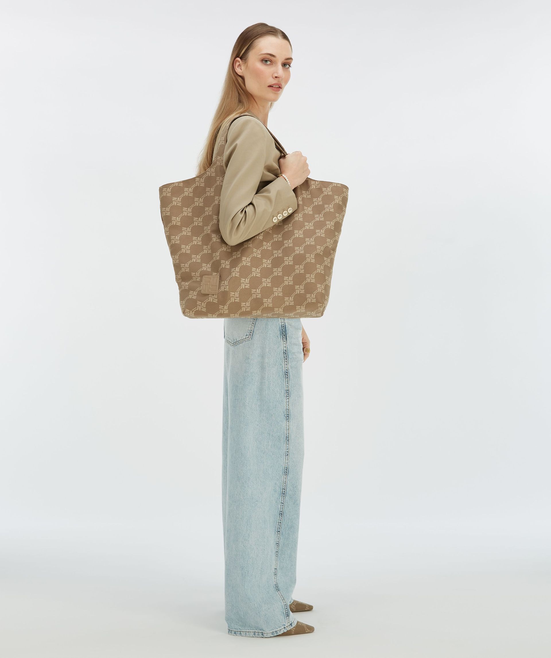 LEONORA shopper met logoprint