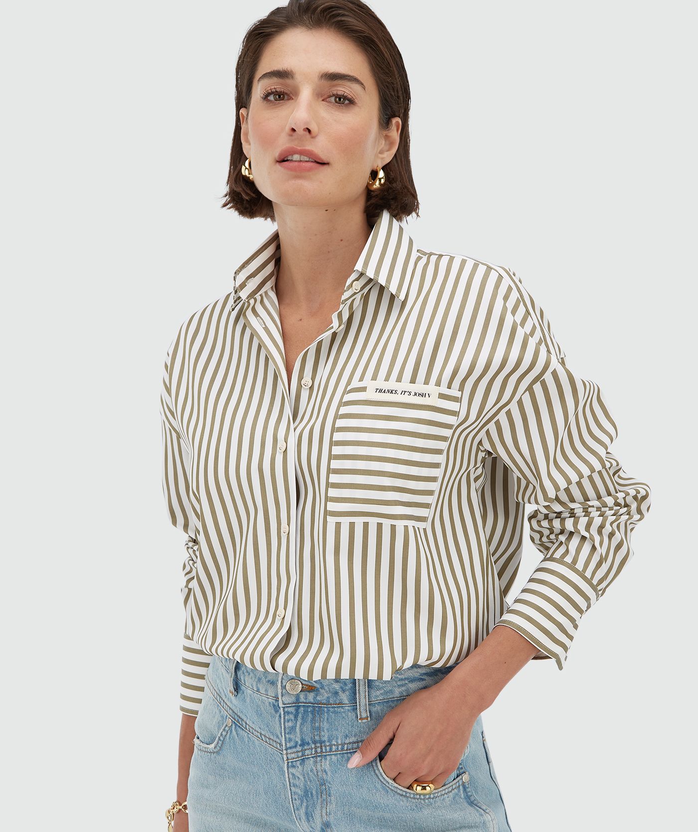 LEXX oversized striped blouse