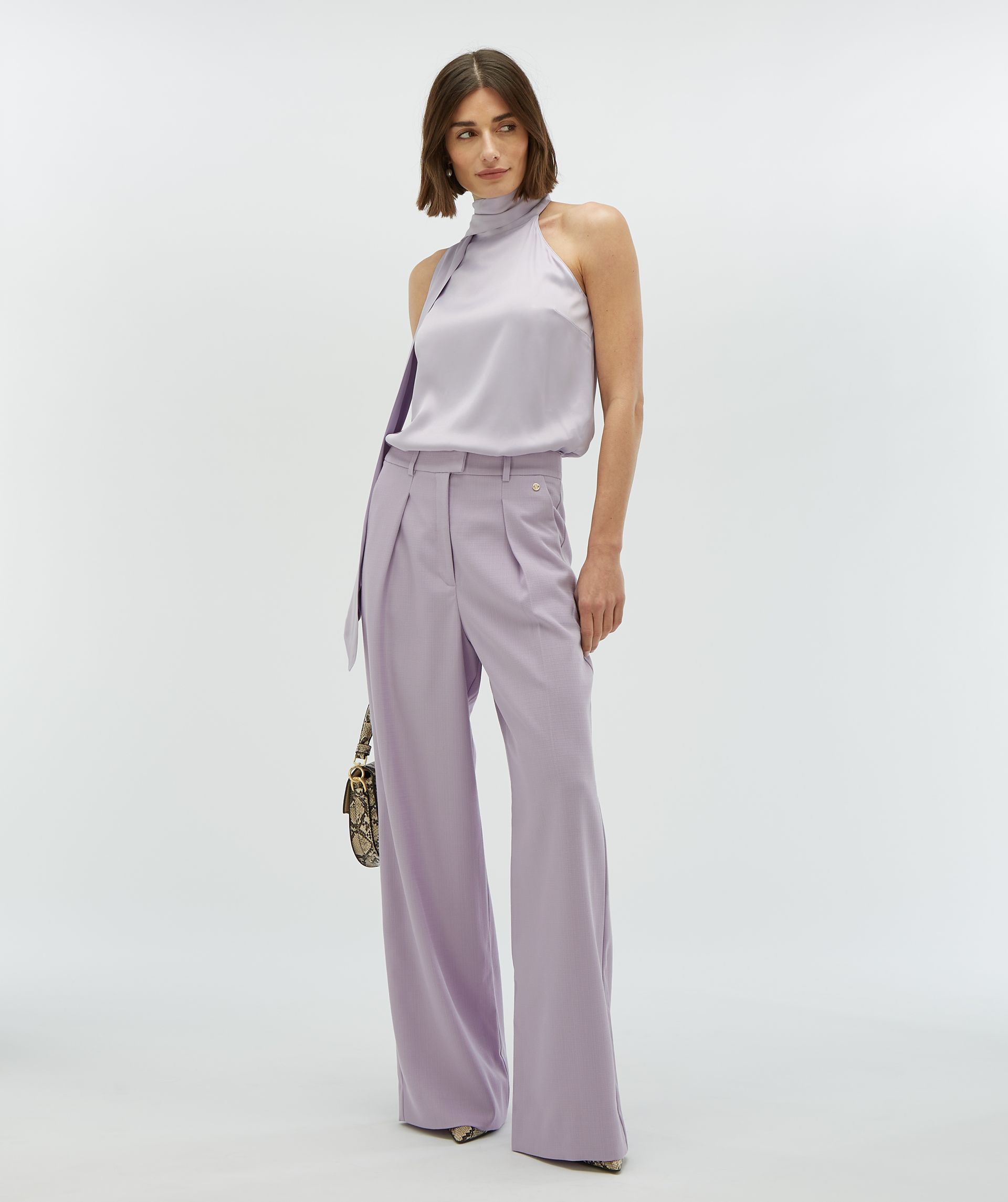 LIA high waist wide leg pantalon