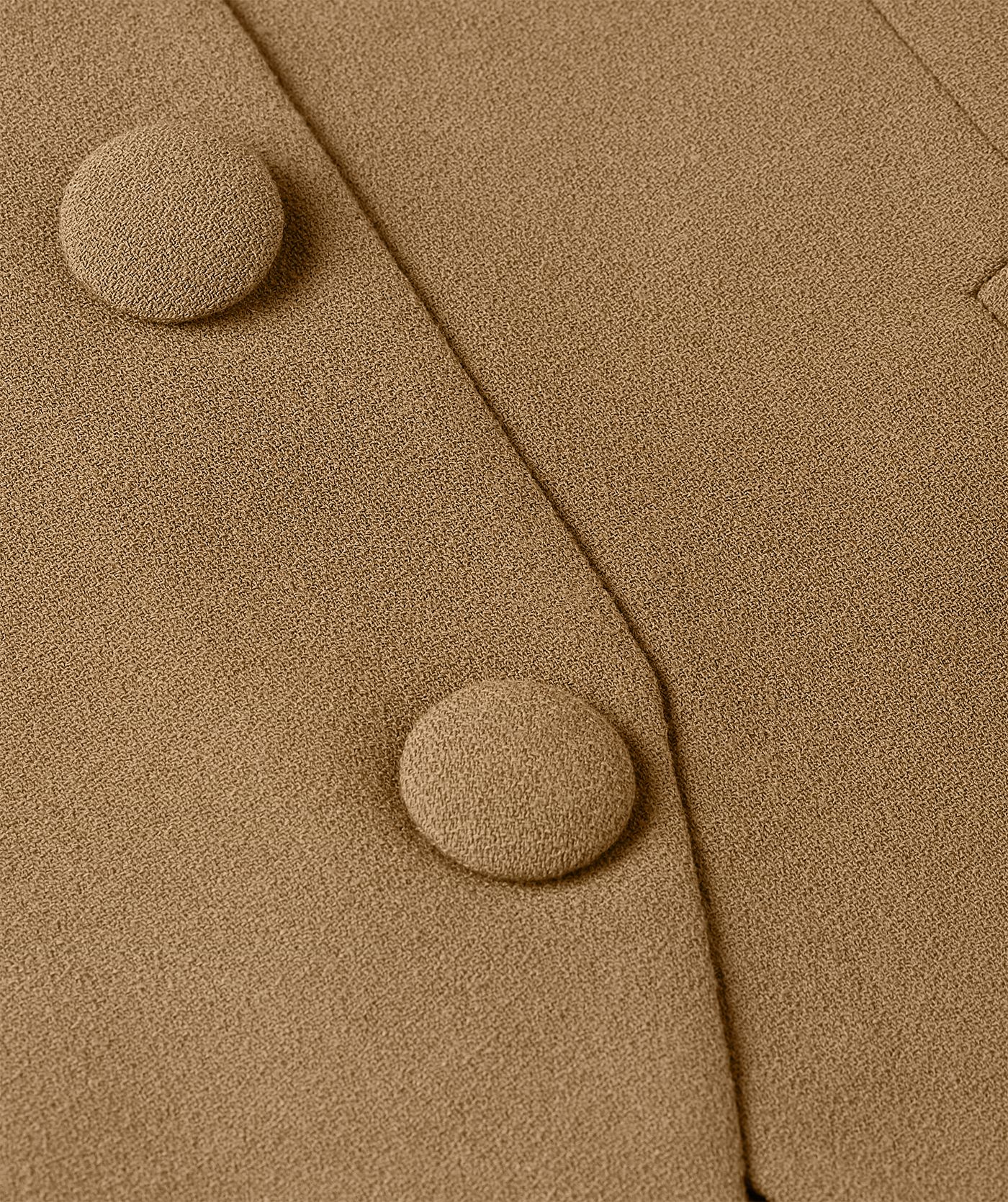 Close-up van de khaki knopen aan de voorzijde - Josh V