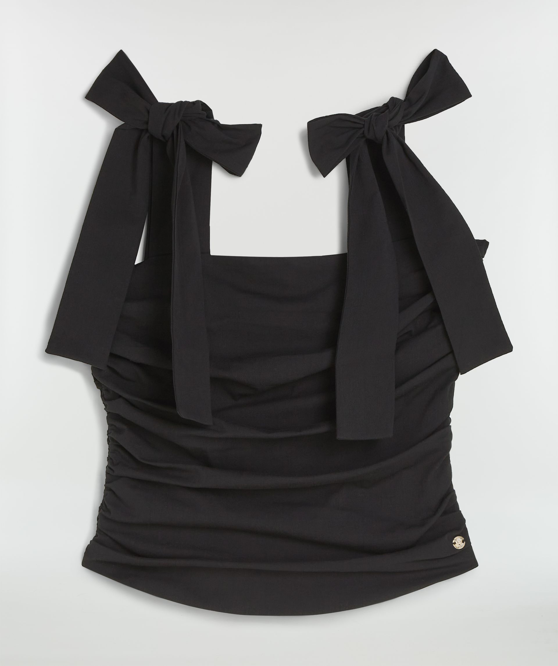 LIVY fitted top met strikbandjes