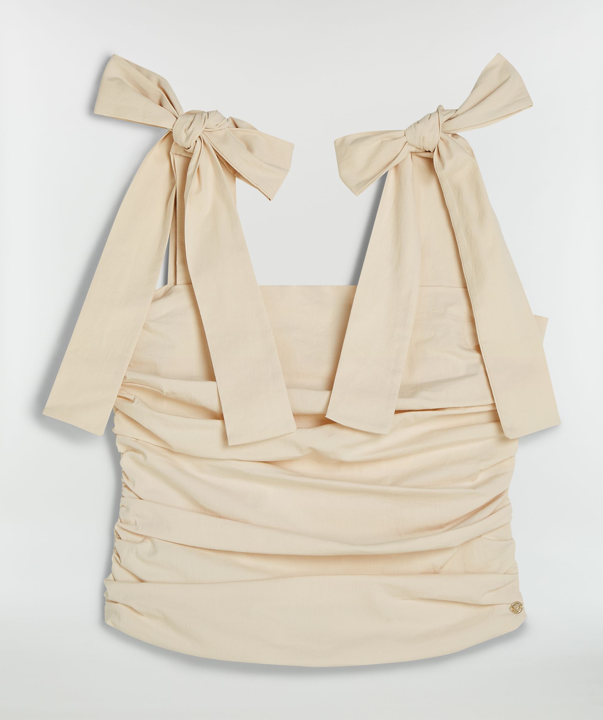 LIVY fitted top met strikbandjes