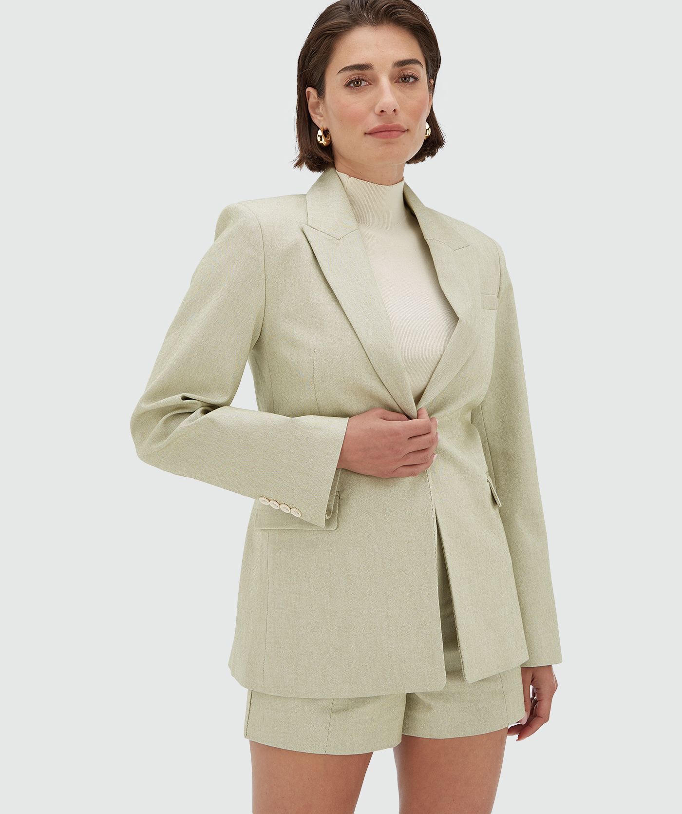 LOLA relaxed fit blazer with buckle fastening
