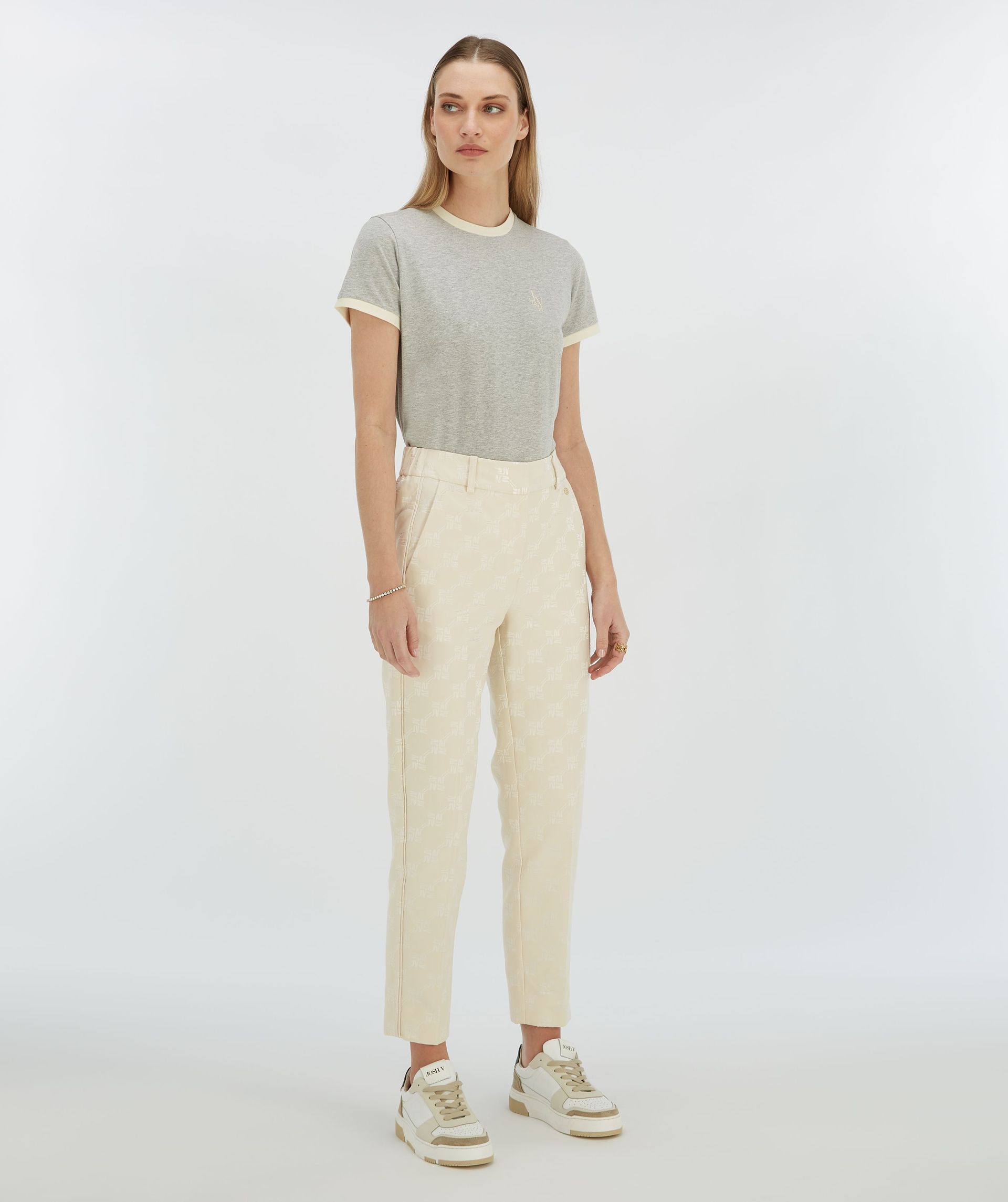 LOREN fitted T-shirt met logo