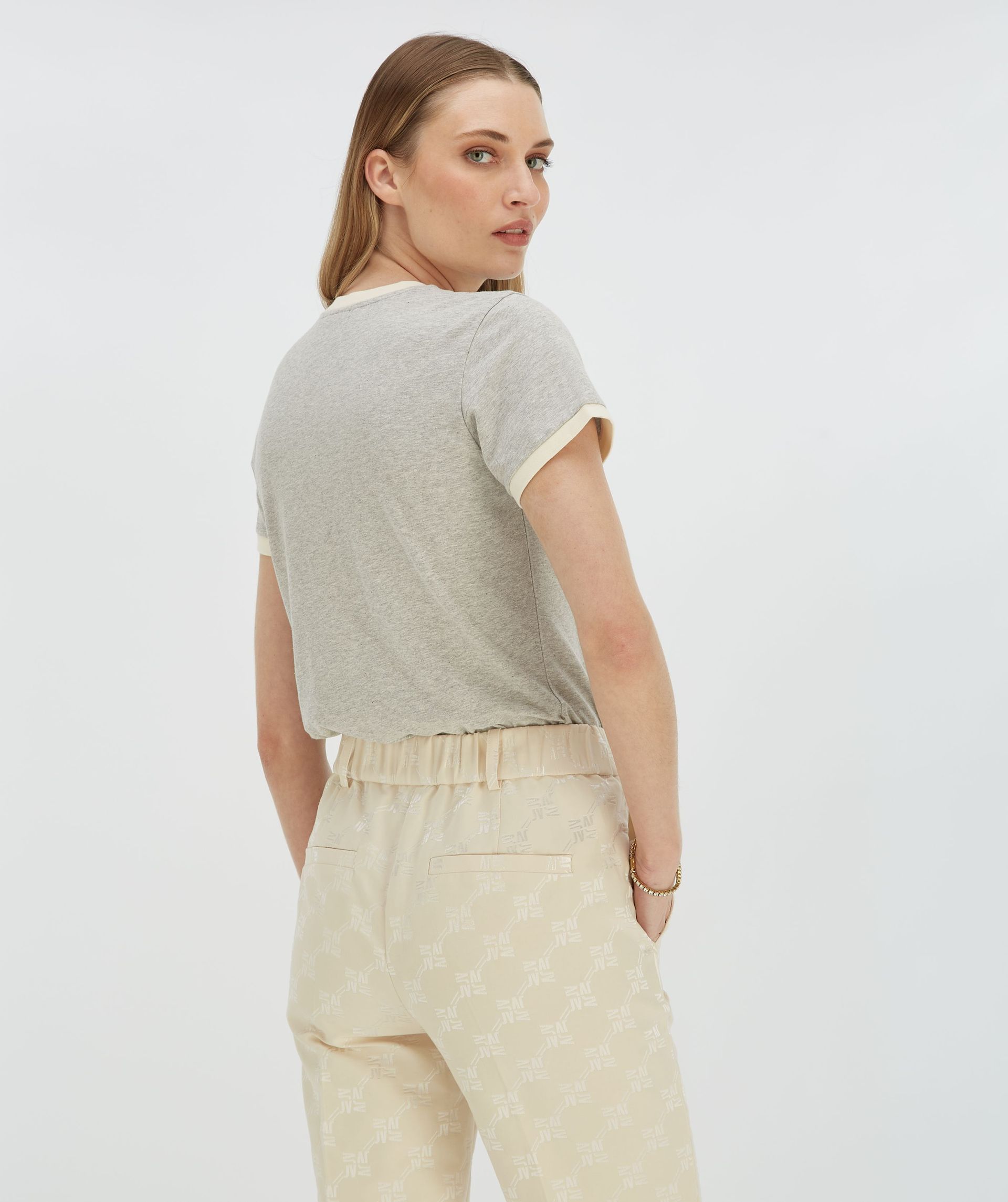LOREN fitted T-shirt met logo