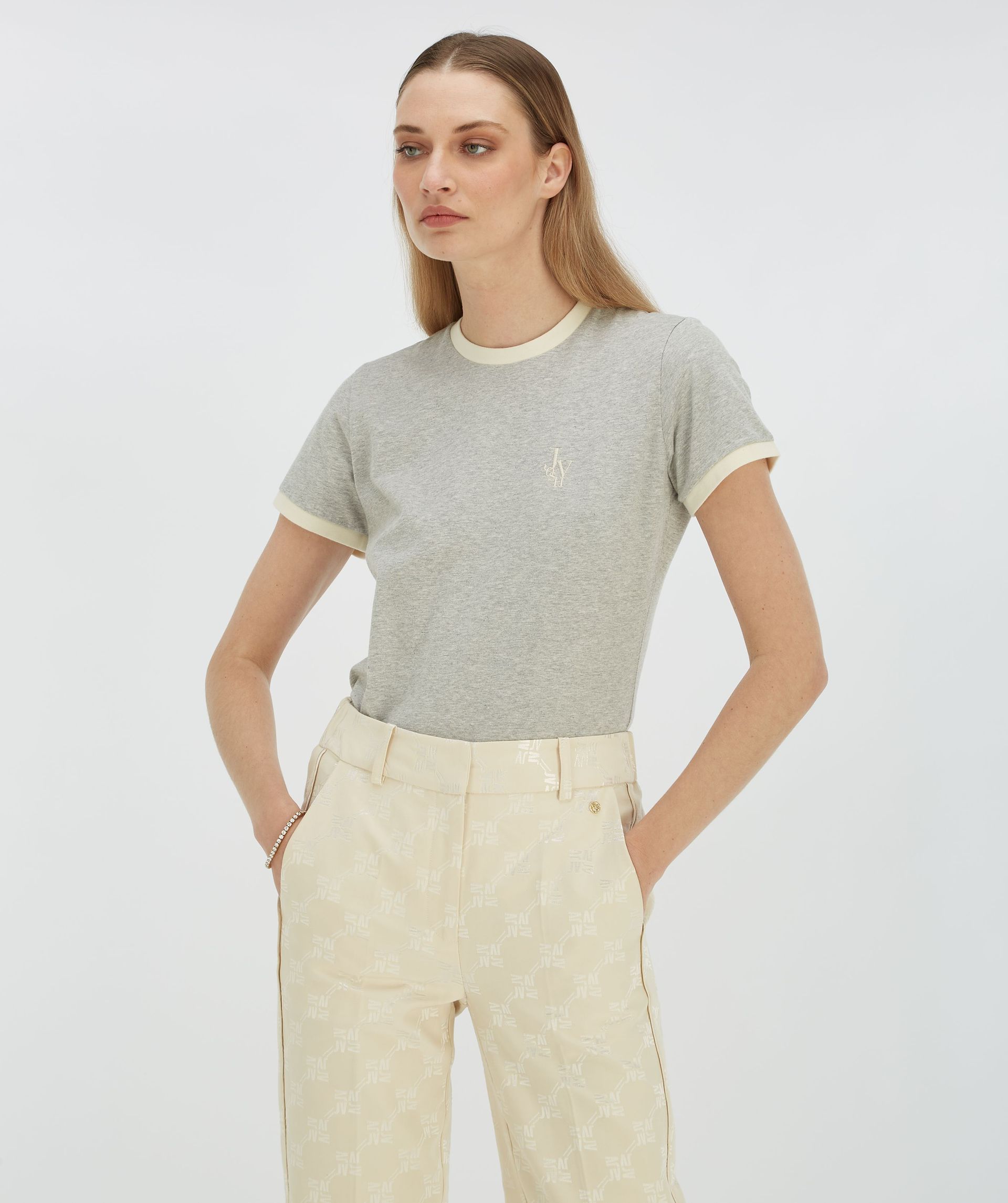 LOREN fitted T-shirt met logo
