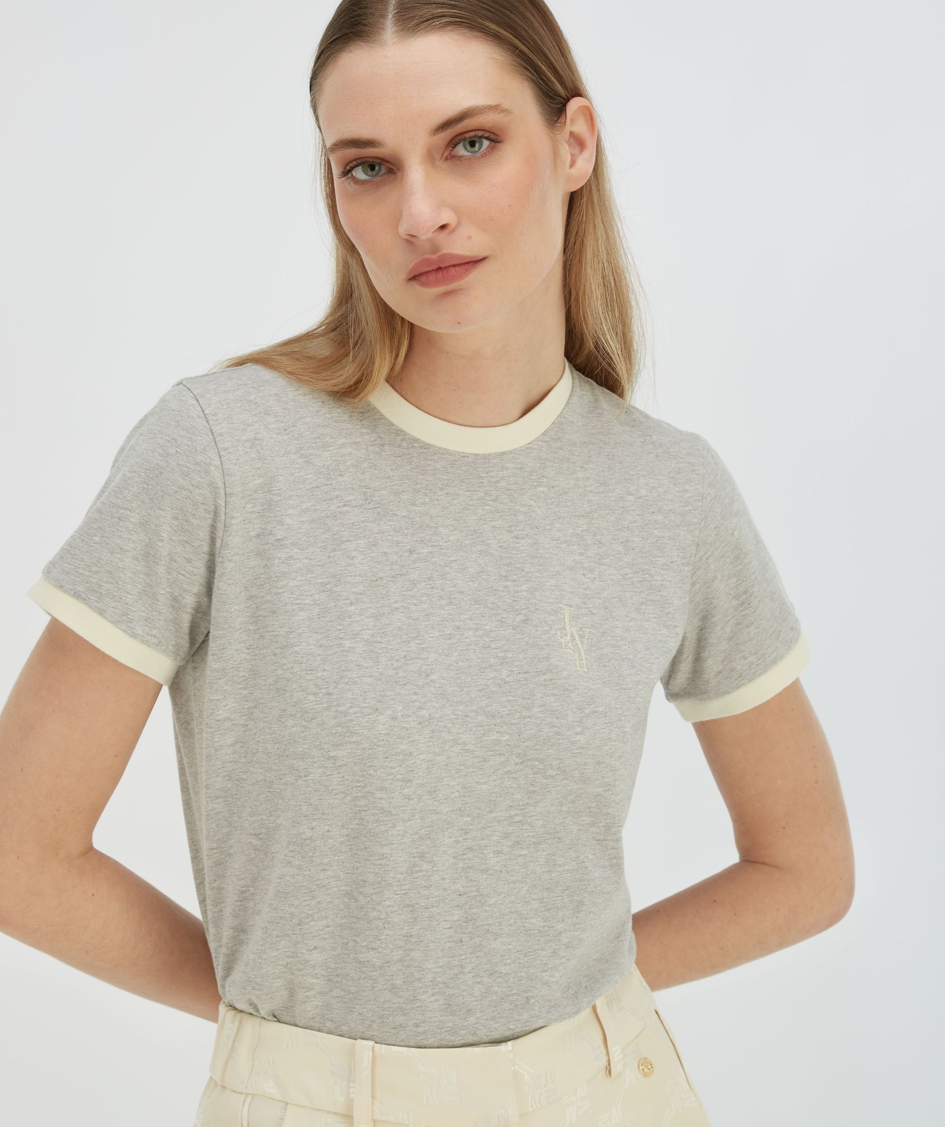 LOREN fitted T-shirt met logo