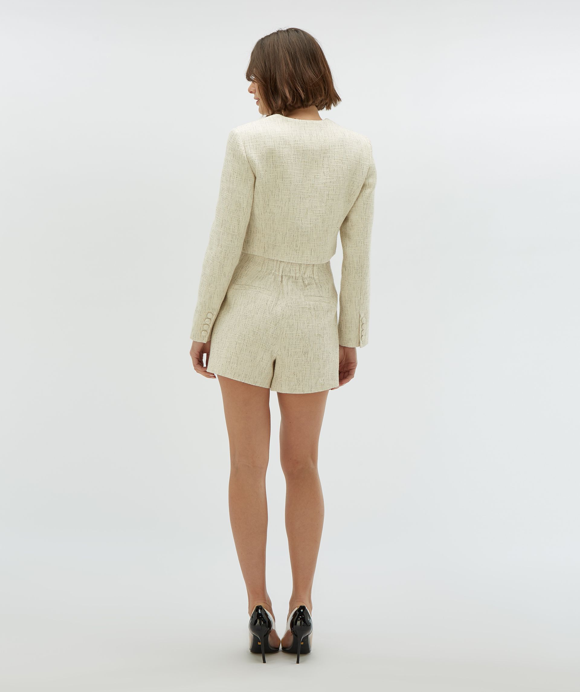 LOTTI bouclé skort met lurex