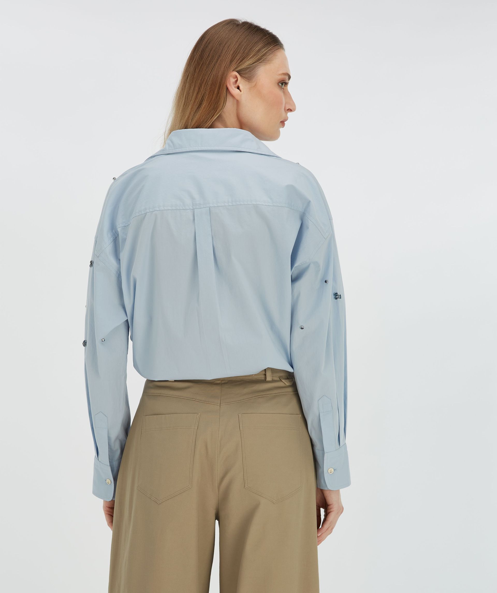 LOVA oversized blouse met sierstenen