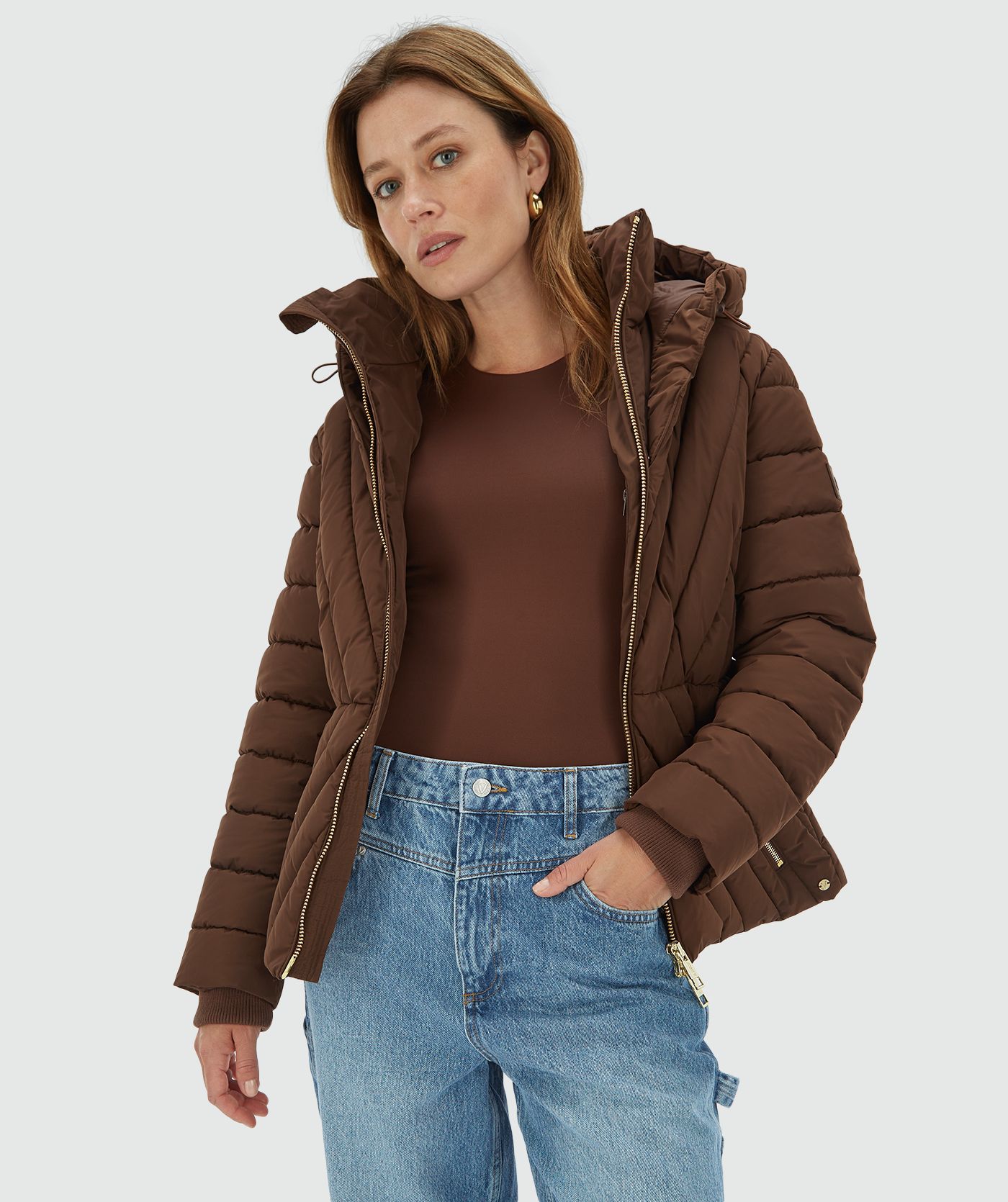 MARIETTA fitted puffer coat