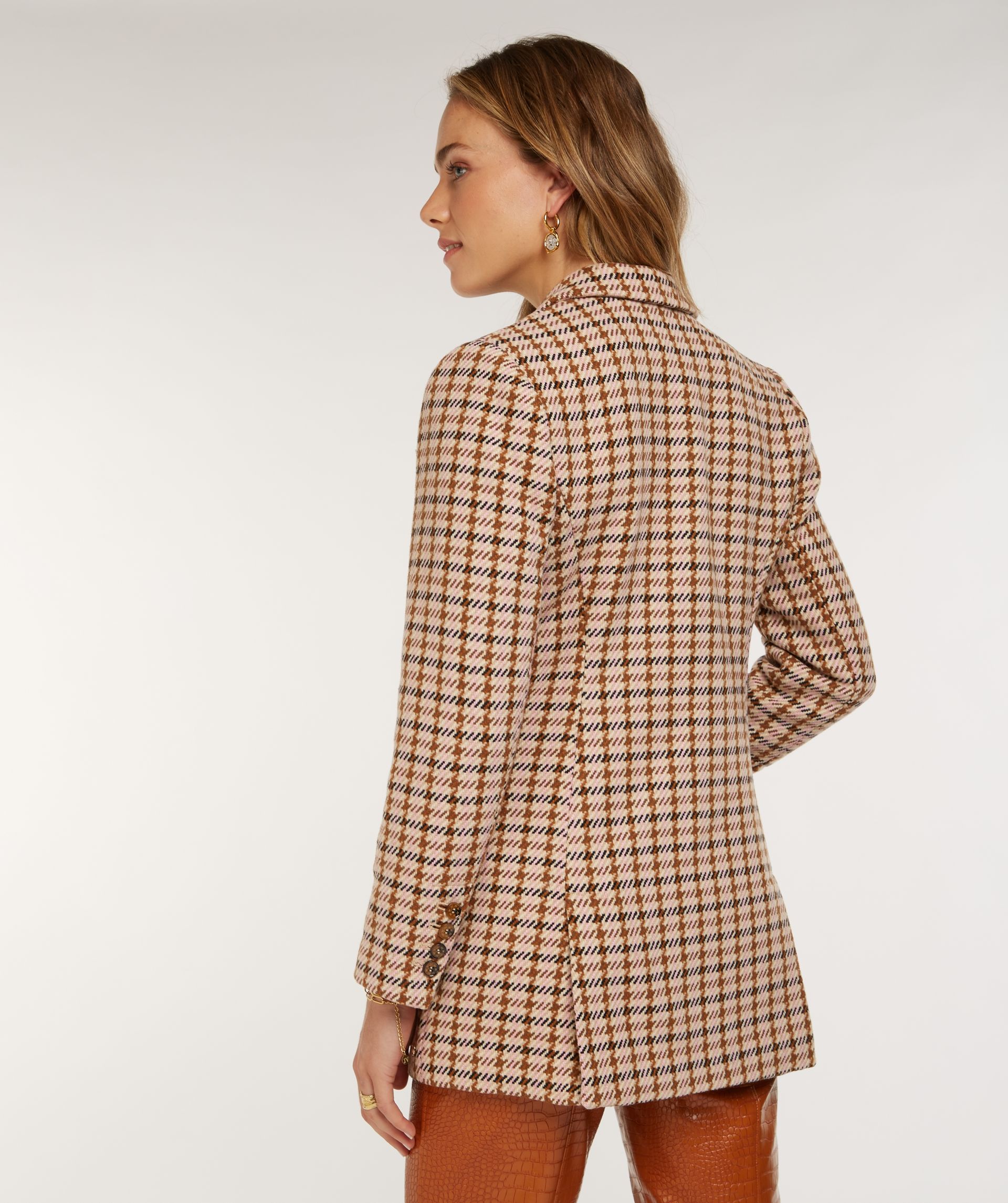 MARLOT oversized blazer with pied-de-poule design