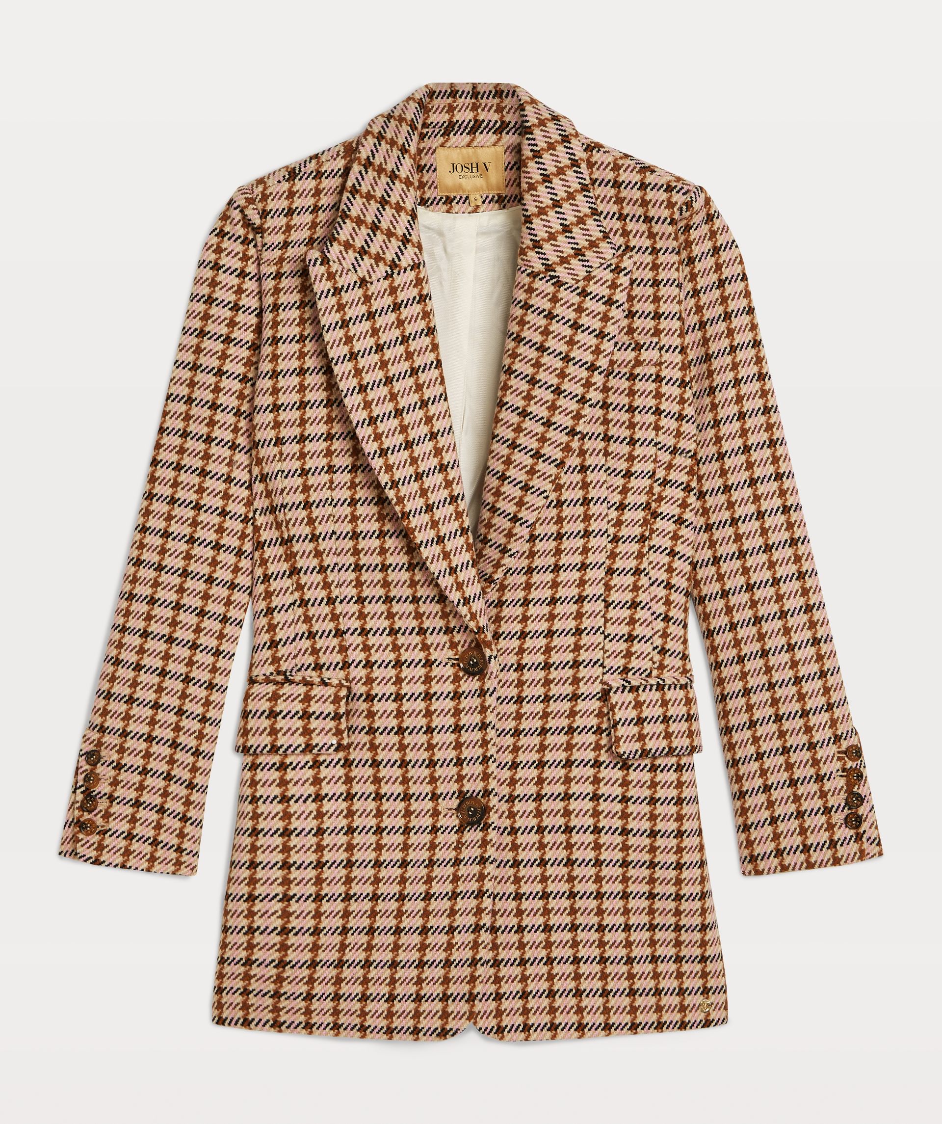 MARLOT oversized blazer with pied-de-poule design
