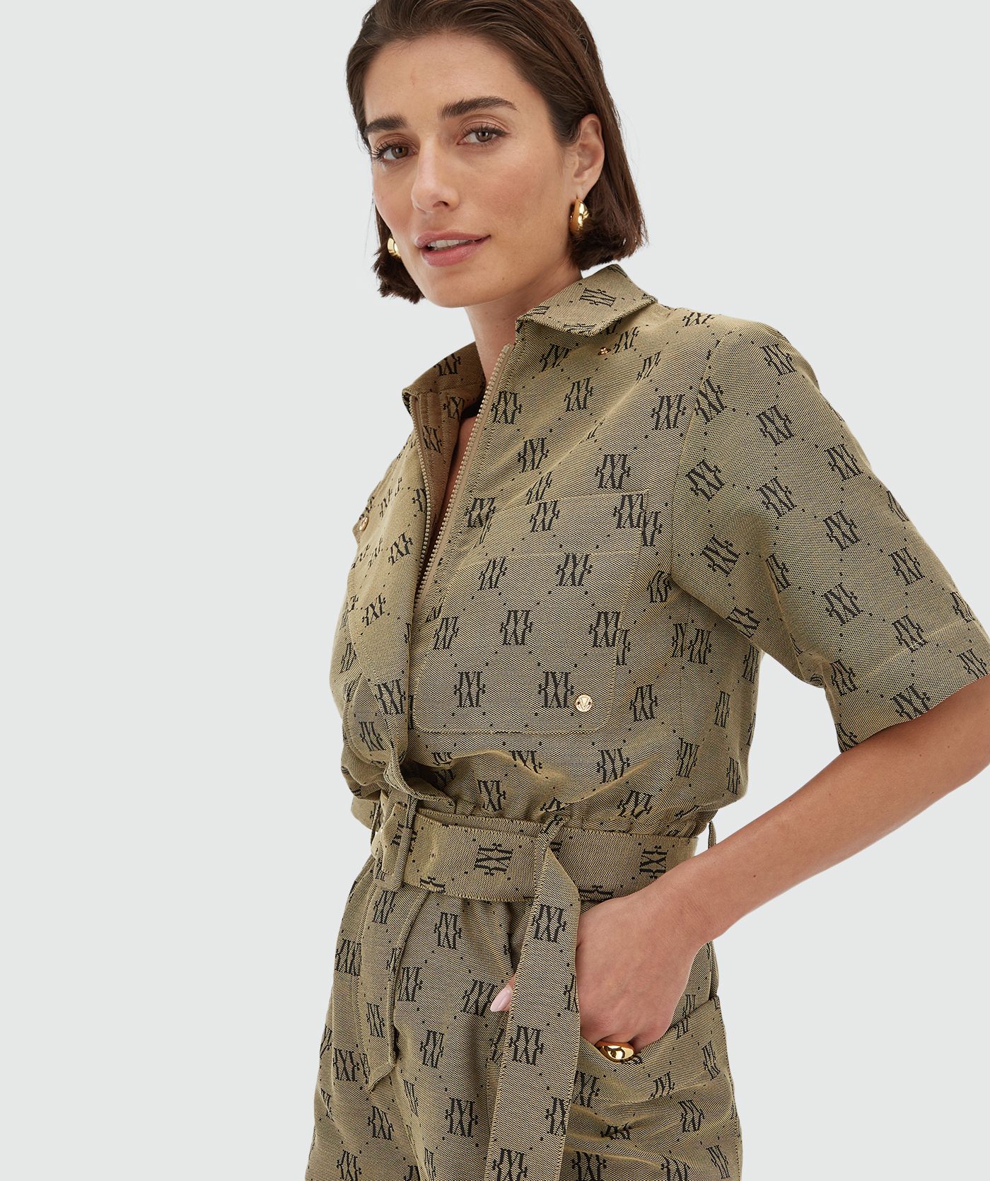 MAXIME regular fit playsuit met logo
