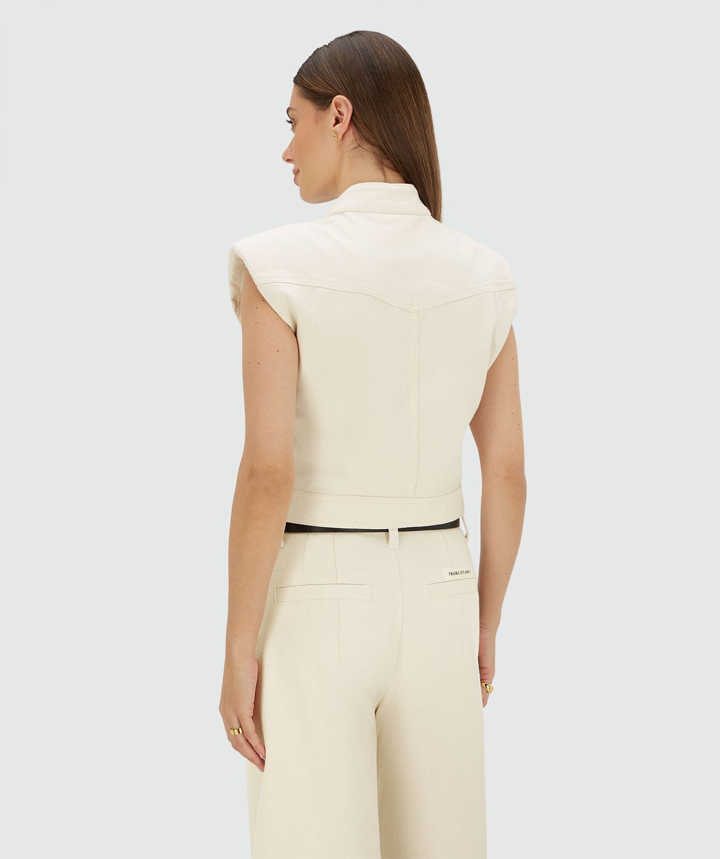 MAXWELL oversized gilet Ecru l JOSH V | Official online shop