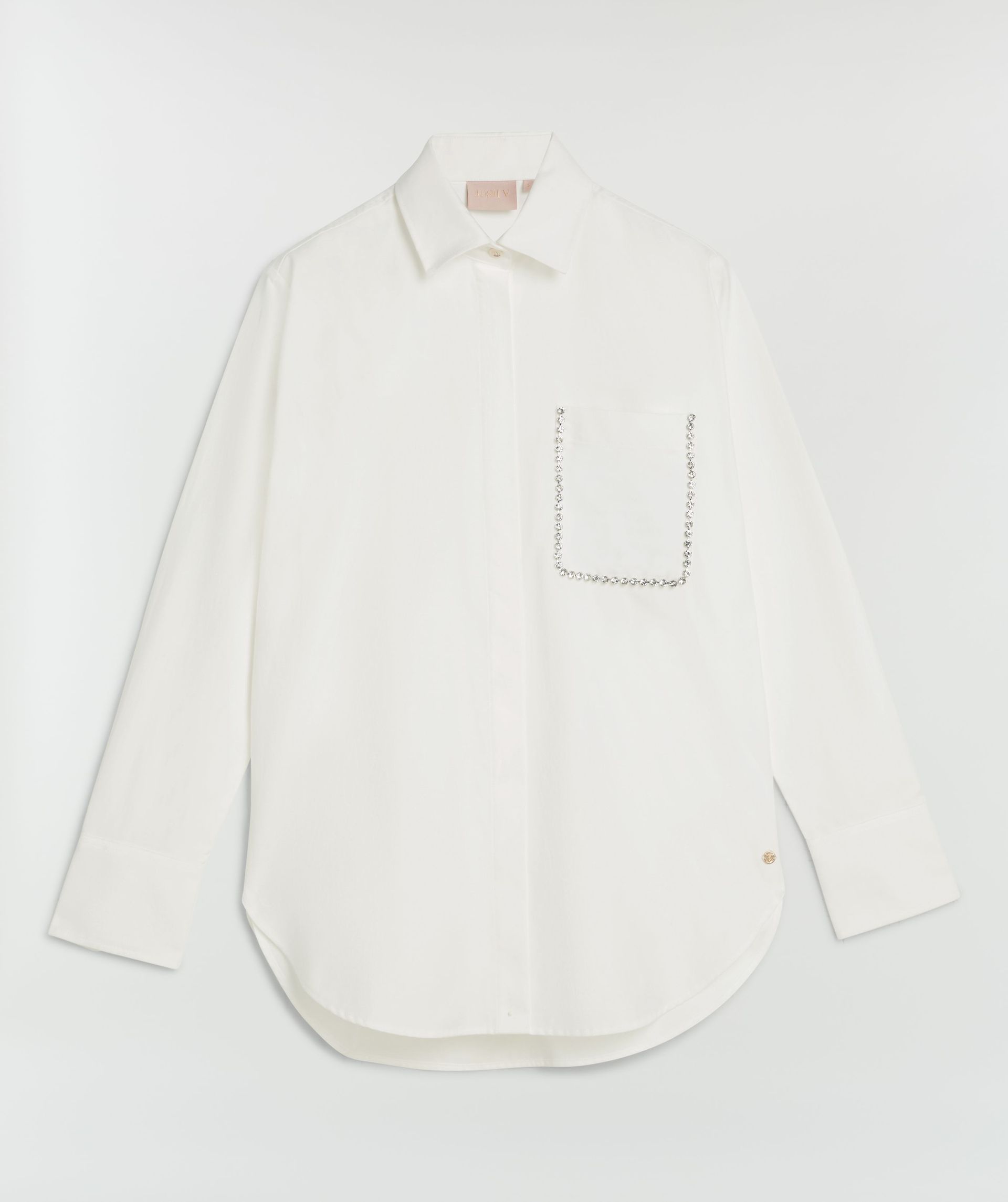 MEGGY relaxed fit blouse met sierstenen