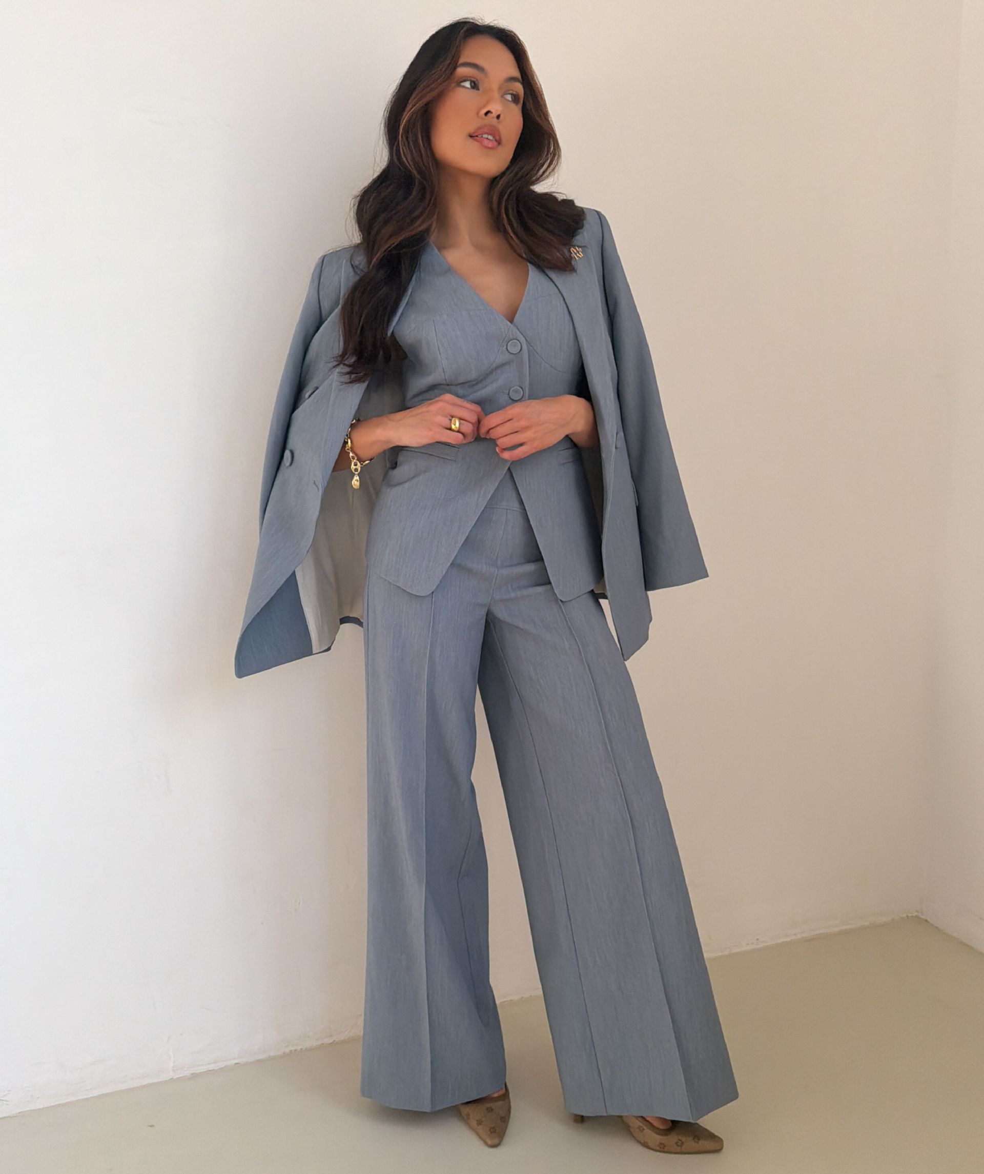 JV-MICHELLA high waisted wide leg pantalon