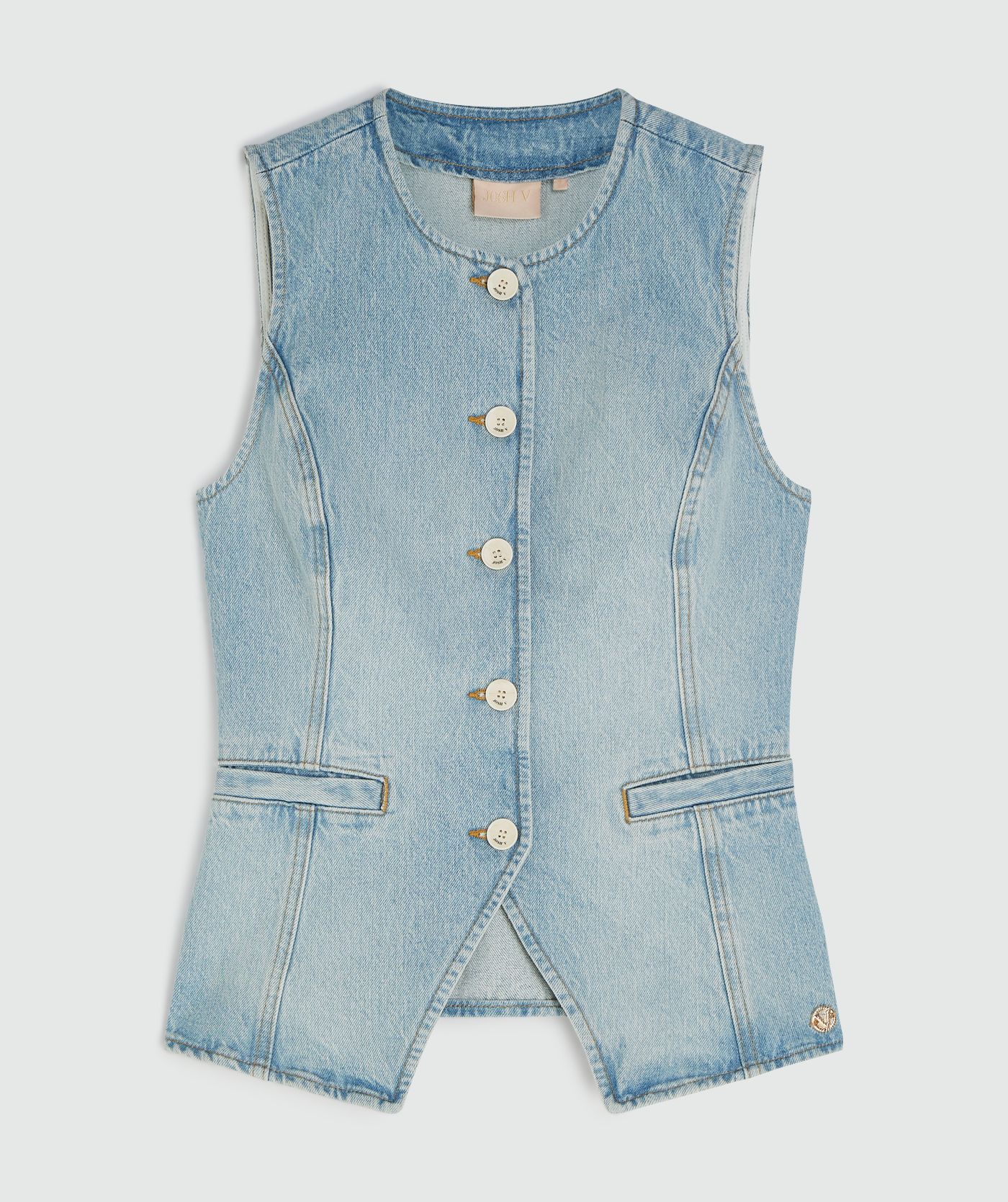 MILLY fitted denim waistcoat