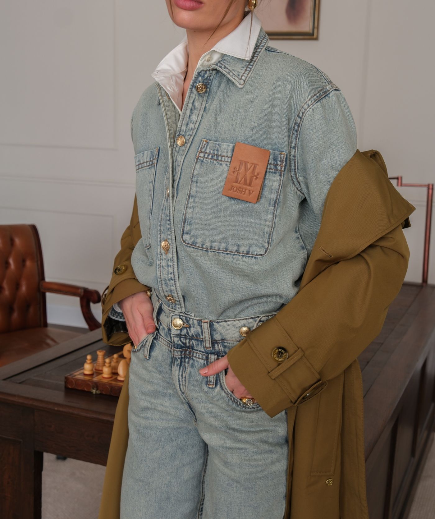 JV-MYLESSA oversized denim blouse