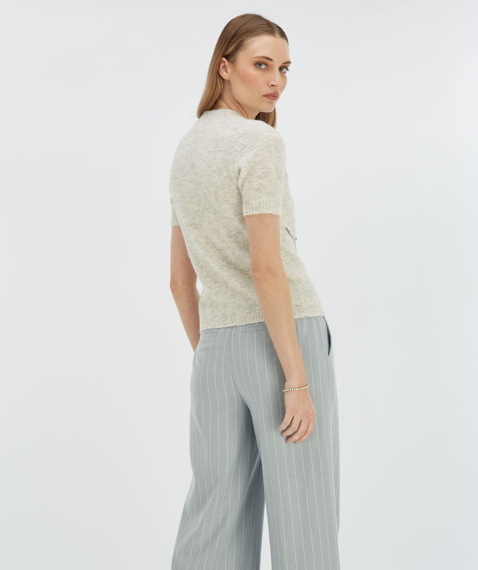 NADIE fitted sweater with decorative stones