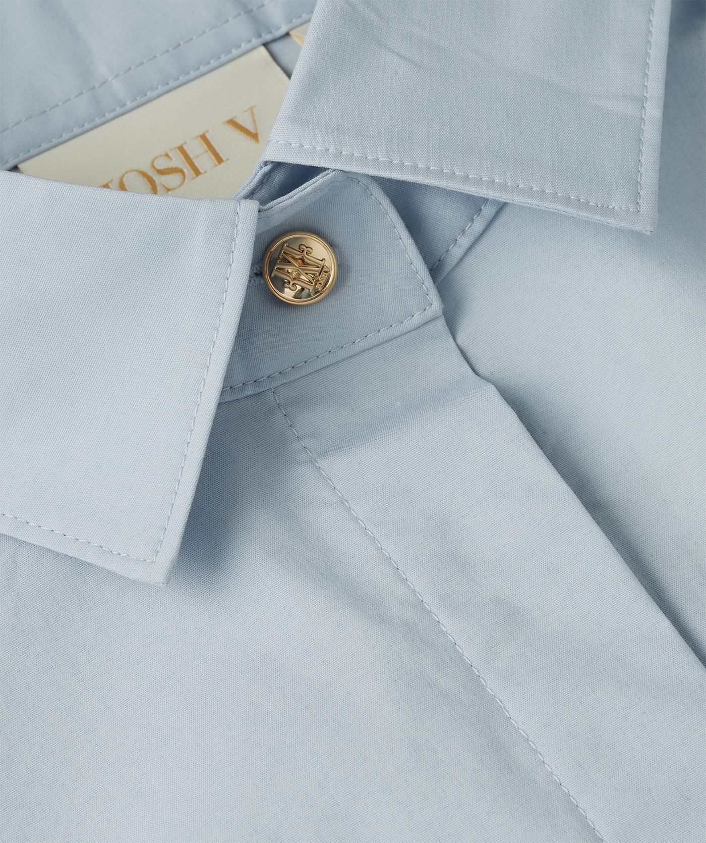 Close-up van een regular fit jumpsuit in de kleur Fresh Blue