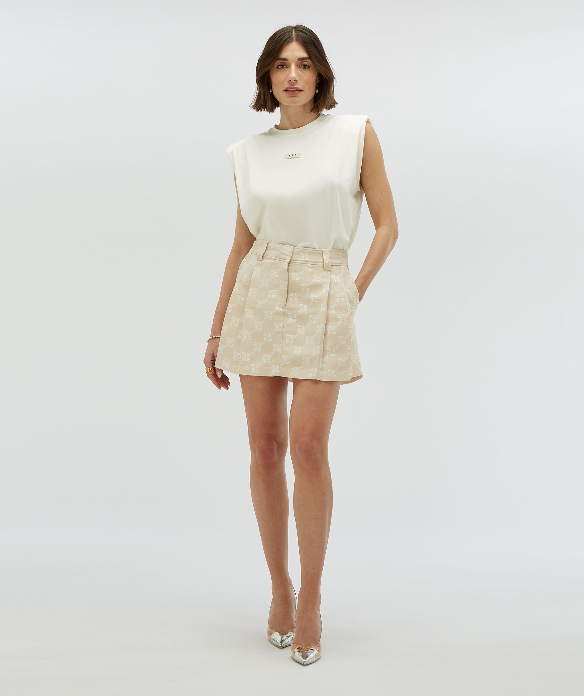 NENA mini skirt with logo print