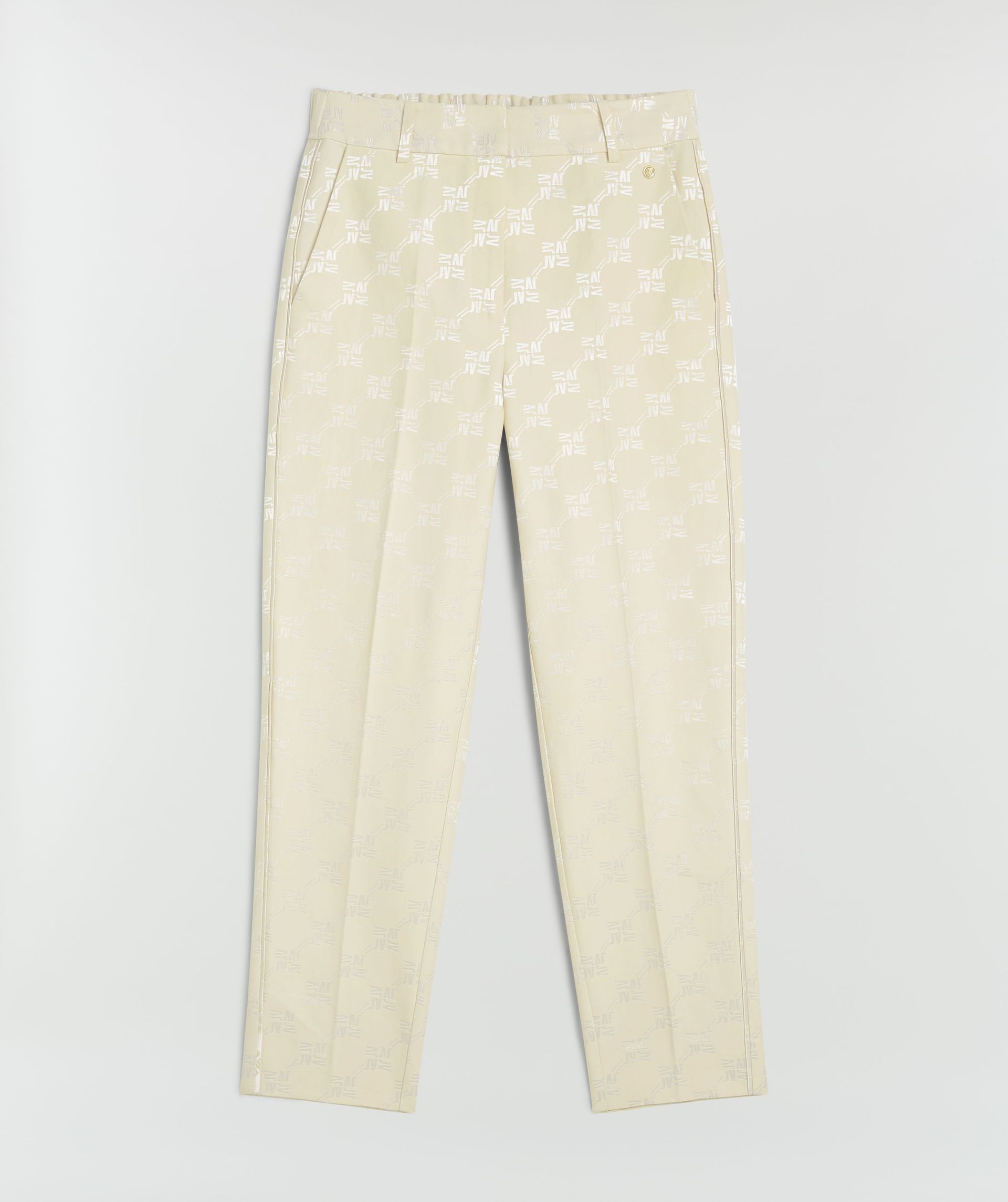 NIKITA slim fit trousers with logo print