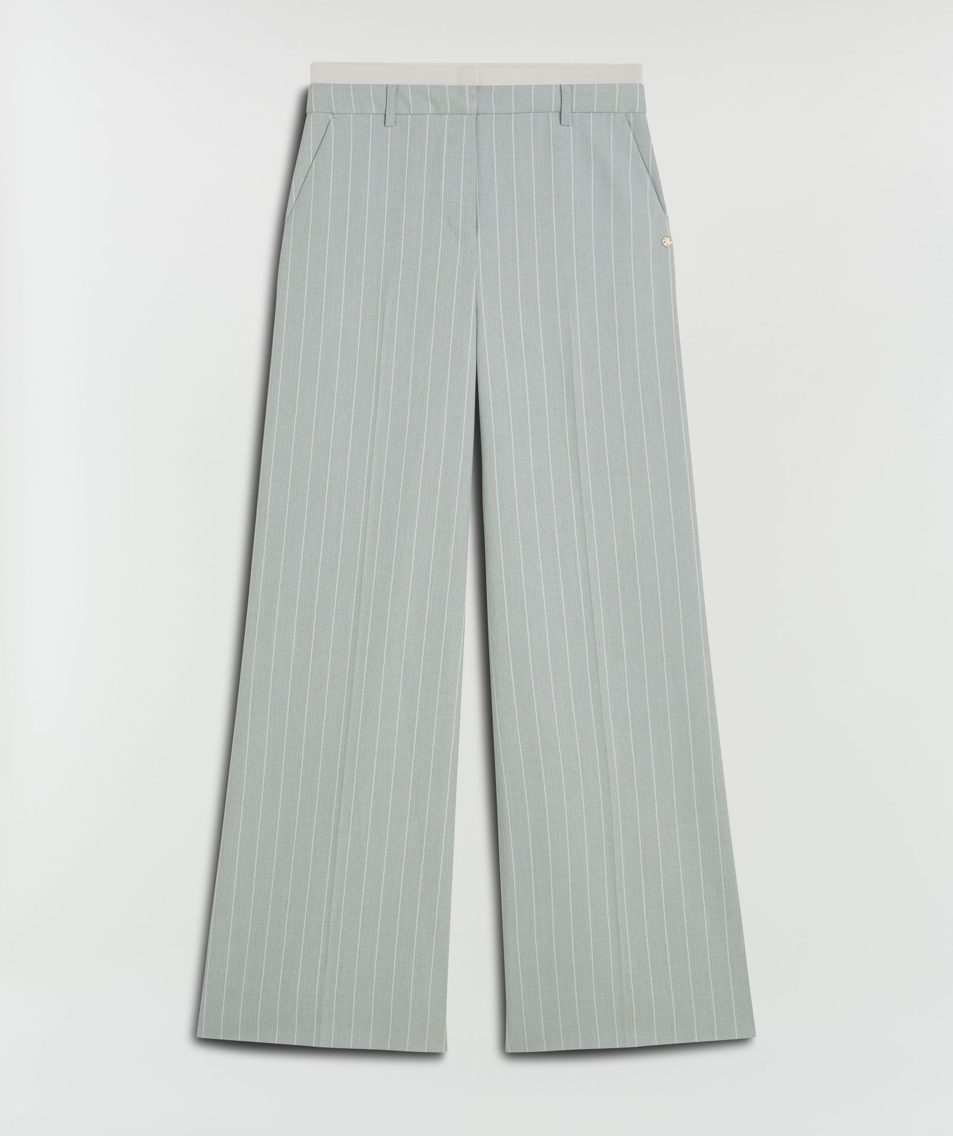 NINA hoch sitzende Hose mit weitem Bein und Nadelstreifen