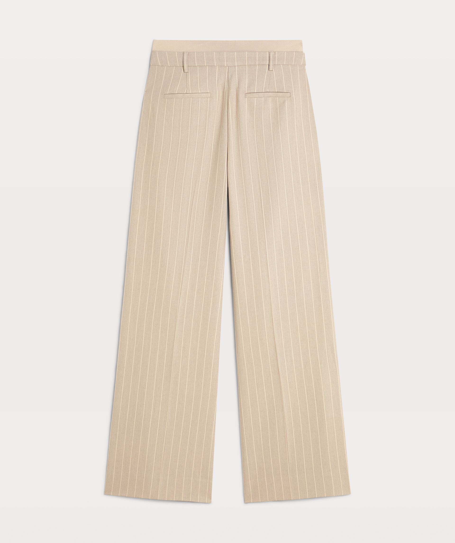 NINA high rise wide leg trousers with pinstripe