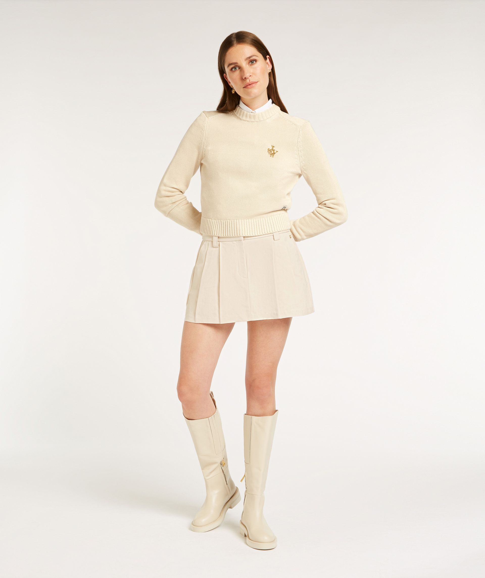 NOLLIE fitted cropped sweater