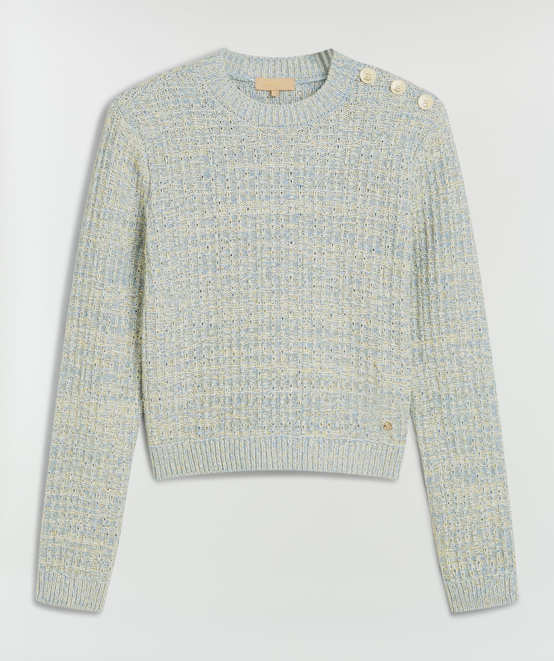 NOLLIE fitted sweater with shoulder padding